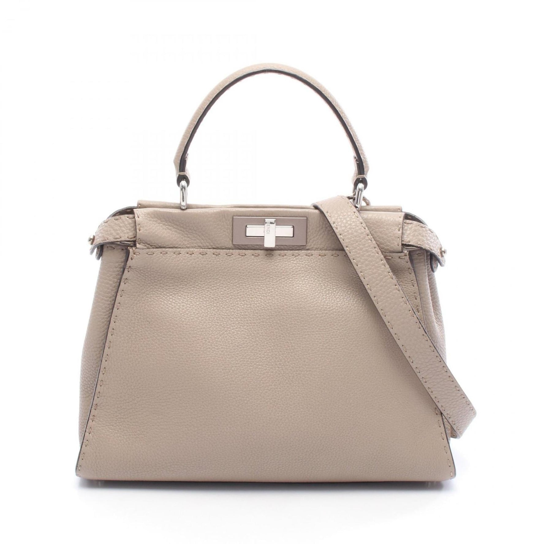Fendi Peekaboo Regular Selleria Handbag, Leather