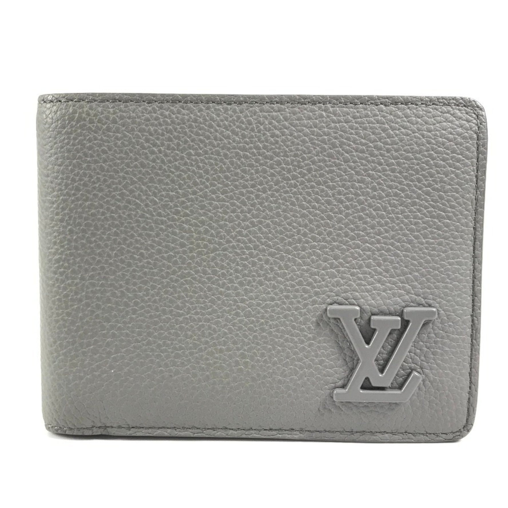 Louis Vuitton LV Aerogram Portefeuille Multiple Billfold Compact Wallet Bi-fold Calf Leather Men's