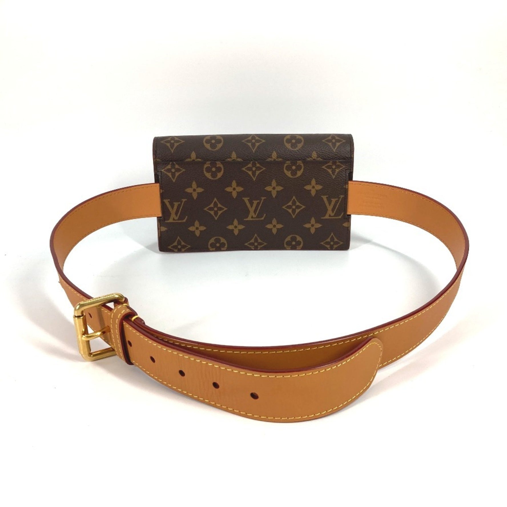 LOUIS VUITTON M44667 Monogram S-Lock Belt Pouch PM, Bag, Shoulder Waist Canvas, Women's, Brown, Like New