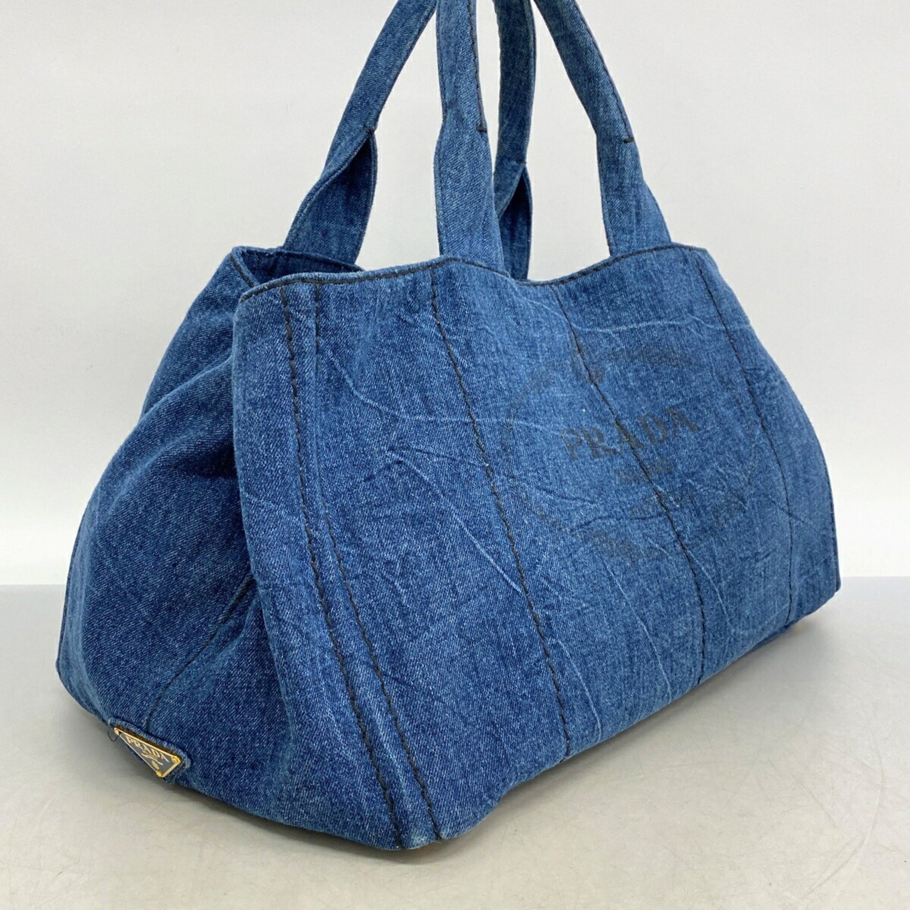 Prada Canapa Denim Blue Tote Bag for Women, P1159651