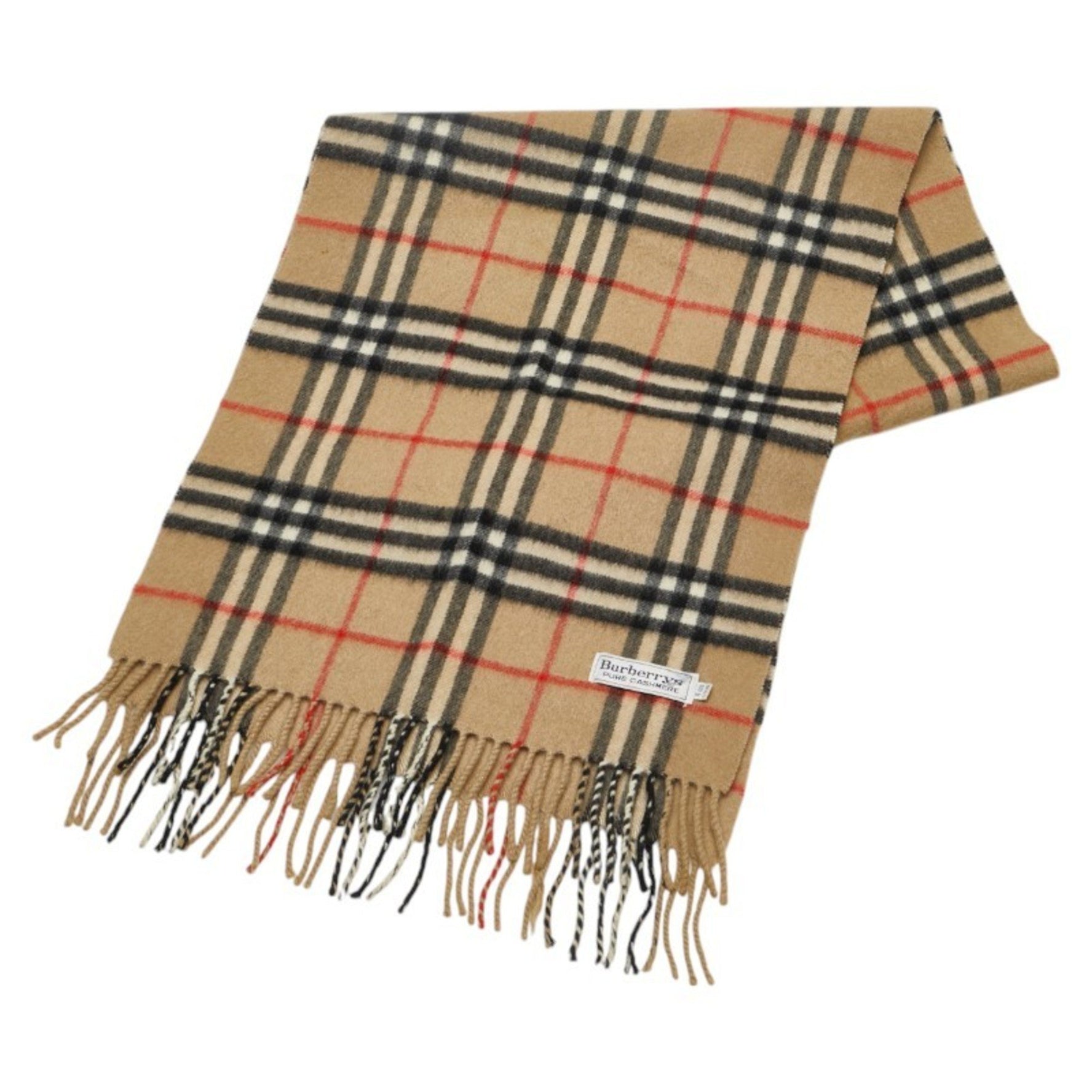 Burberry Nova Check Scarf Beige Multicolor Cashmere Women's BURBERRY