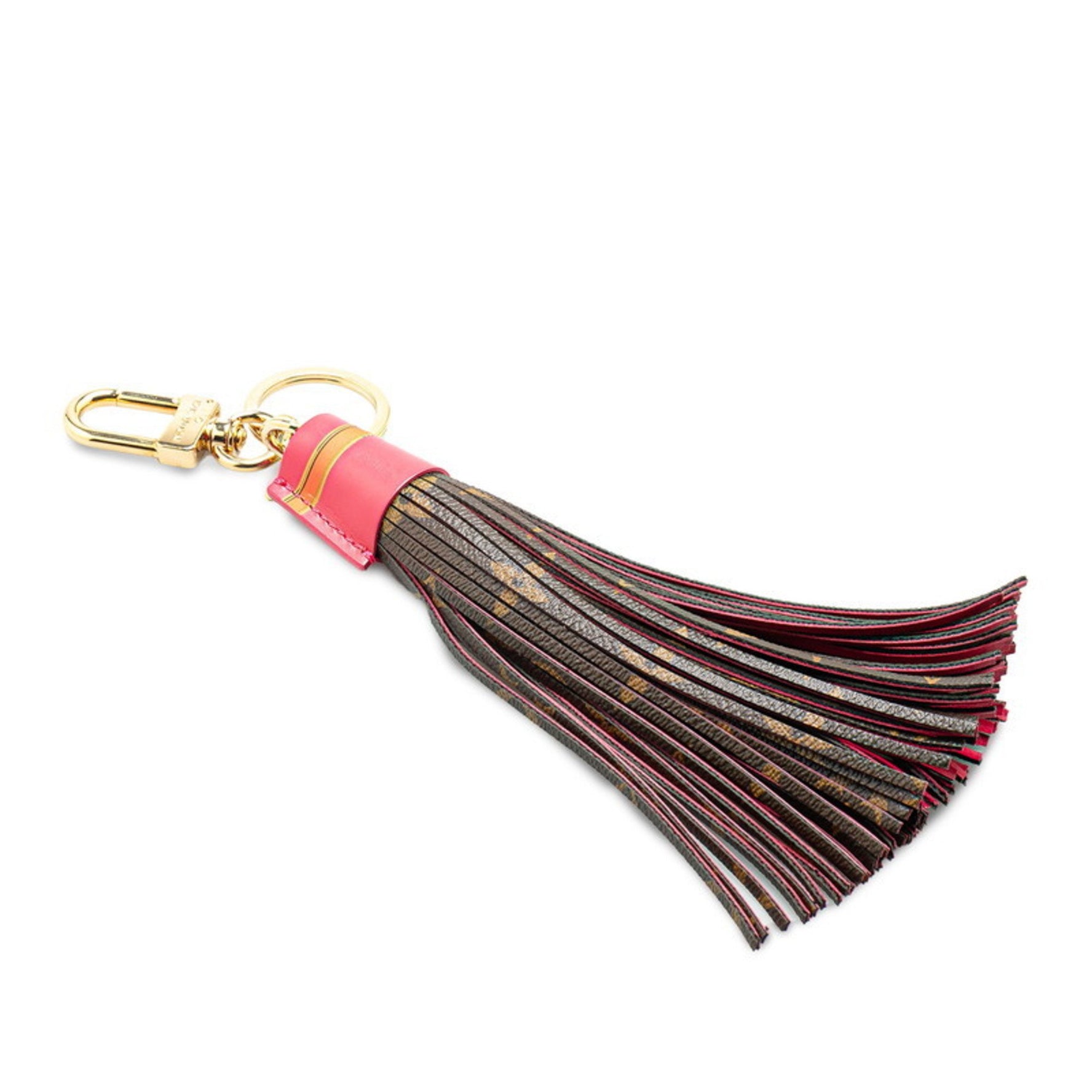 Louis Vuitton Summer Trunk Bag Charm Key Ring M62574 Brown Pink PVC Leather Women's LOUIS VUITTON