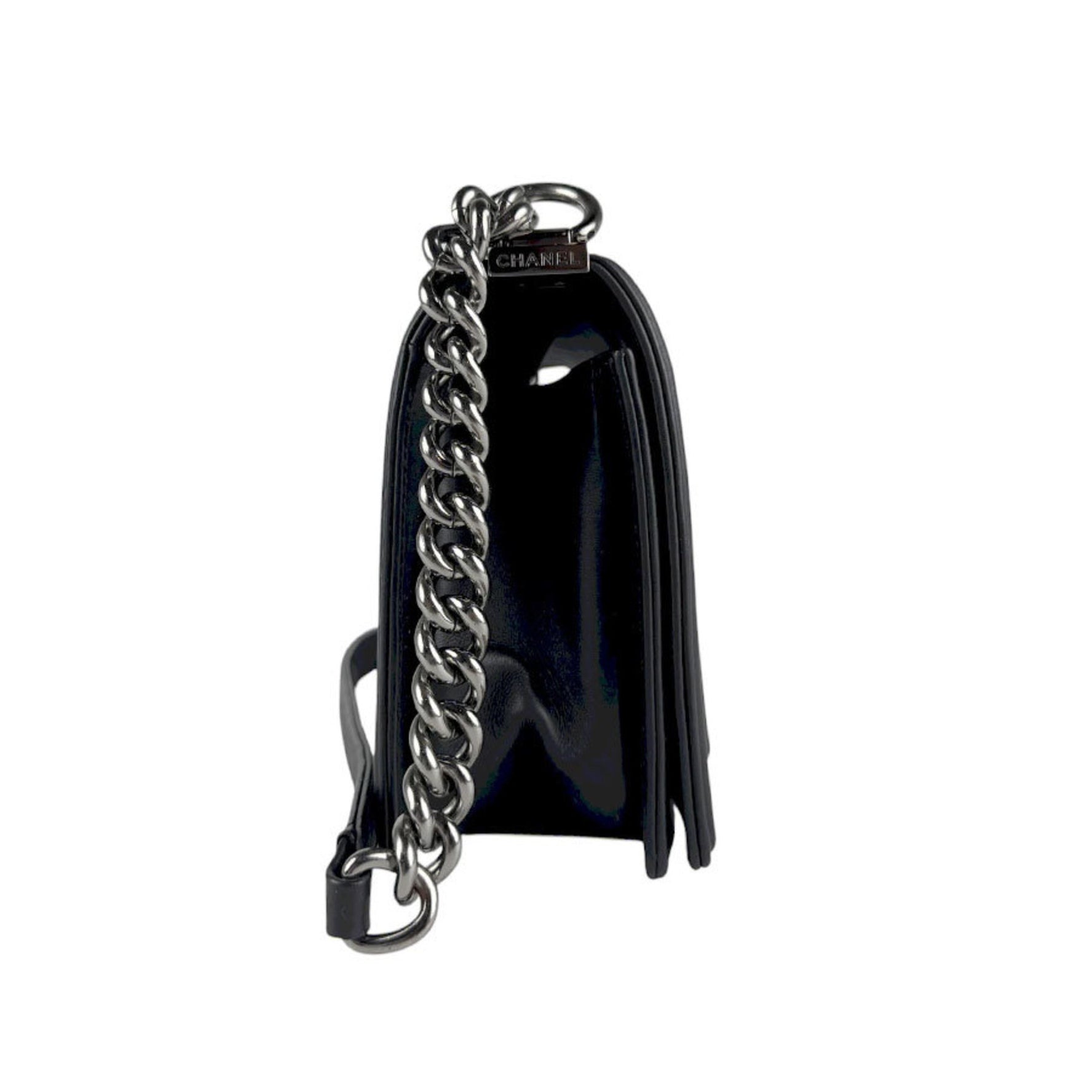CHANEL Boy Shoulder Bag, Leather