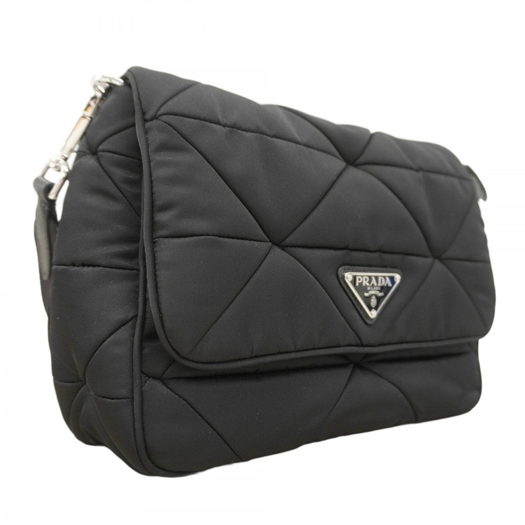 Prada Shoulder Bag Nylon Black Women's