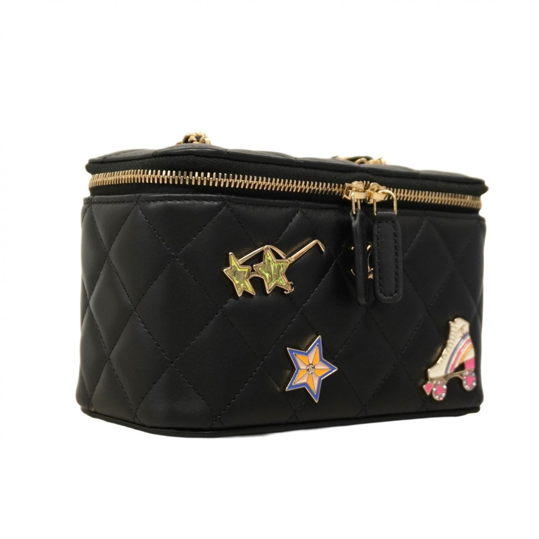Chanel Matelasse Chain Shoulder Bag, Lambskin, Champagne