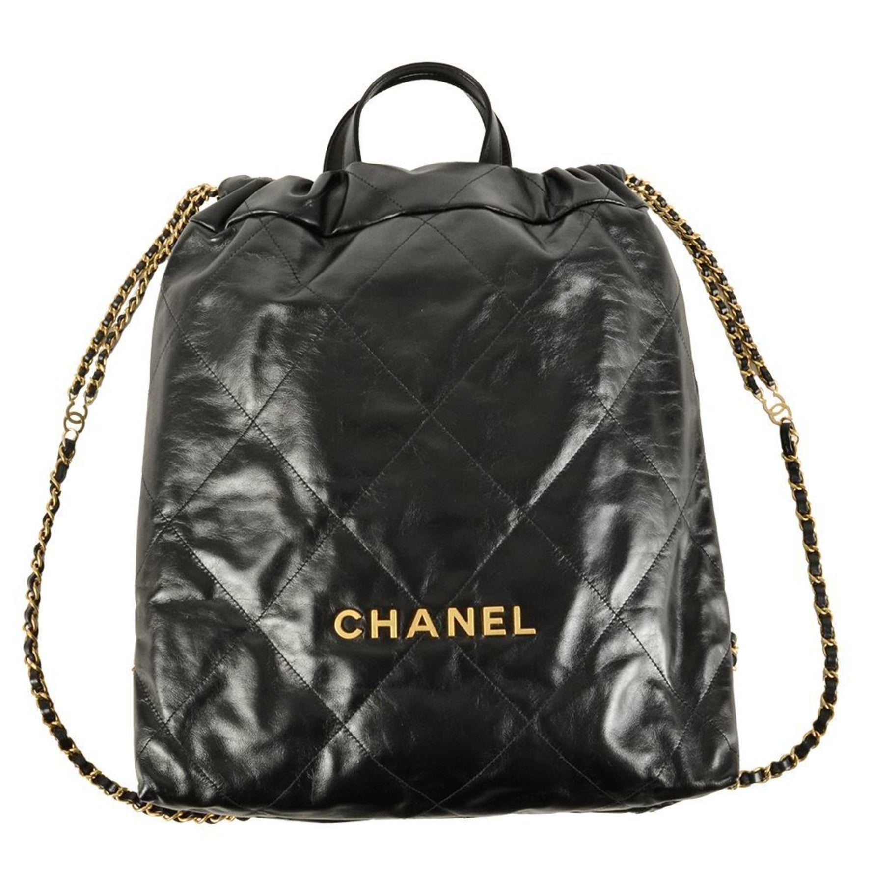 CHANEL 22 Matelasse Backpack Daypack Leather Knapsack Chain Shoulder