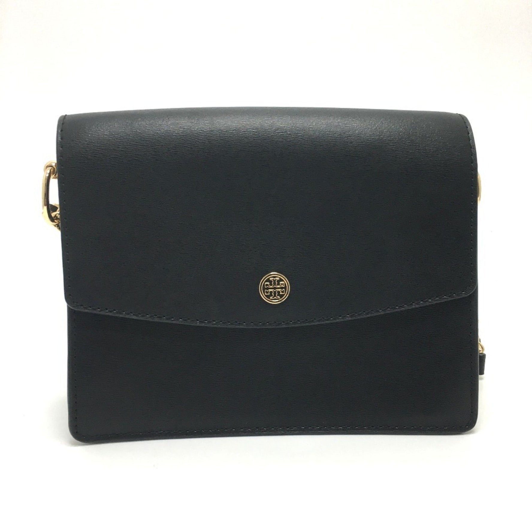 Tory Burch Logo Chain Shoulder Bag in Leather