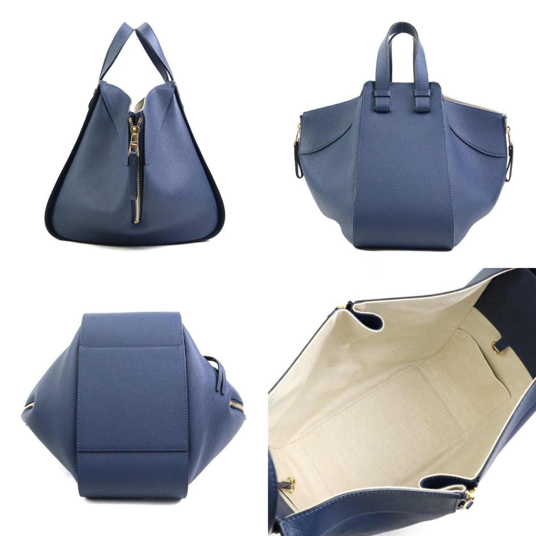 LOEWE Hammock Leather Handbag Shoulder Bag Gold