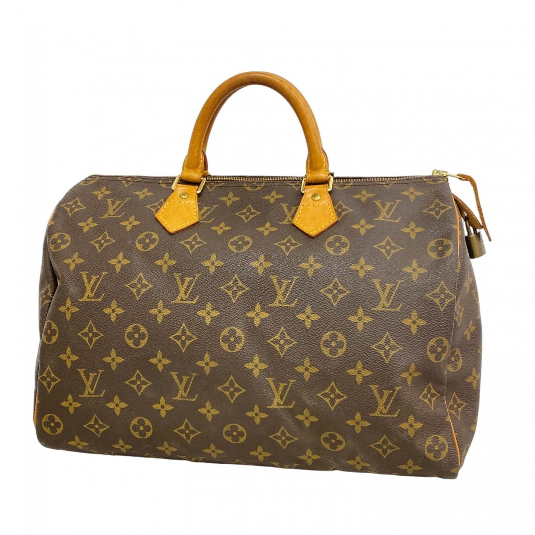 Louis Vuitton Monogram Speedy 35 Handbag M41107 Brown Women's