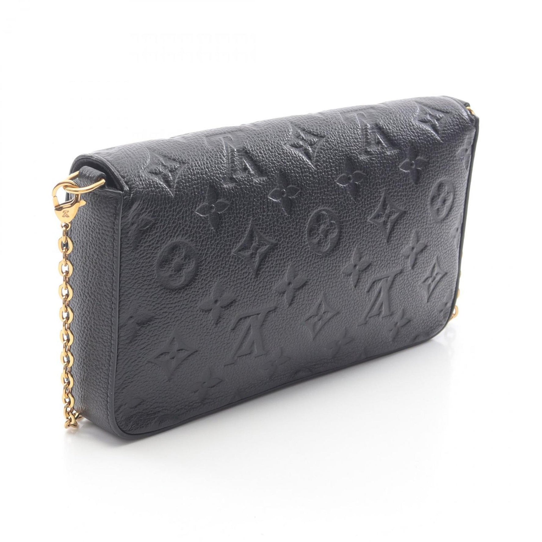 Louis Vuitton Felicie Pochette Shoulder Bag in Monogram Empreinte Leather, Black