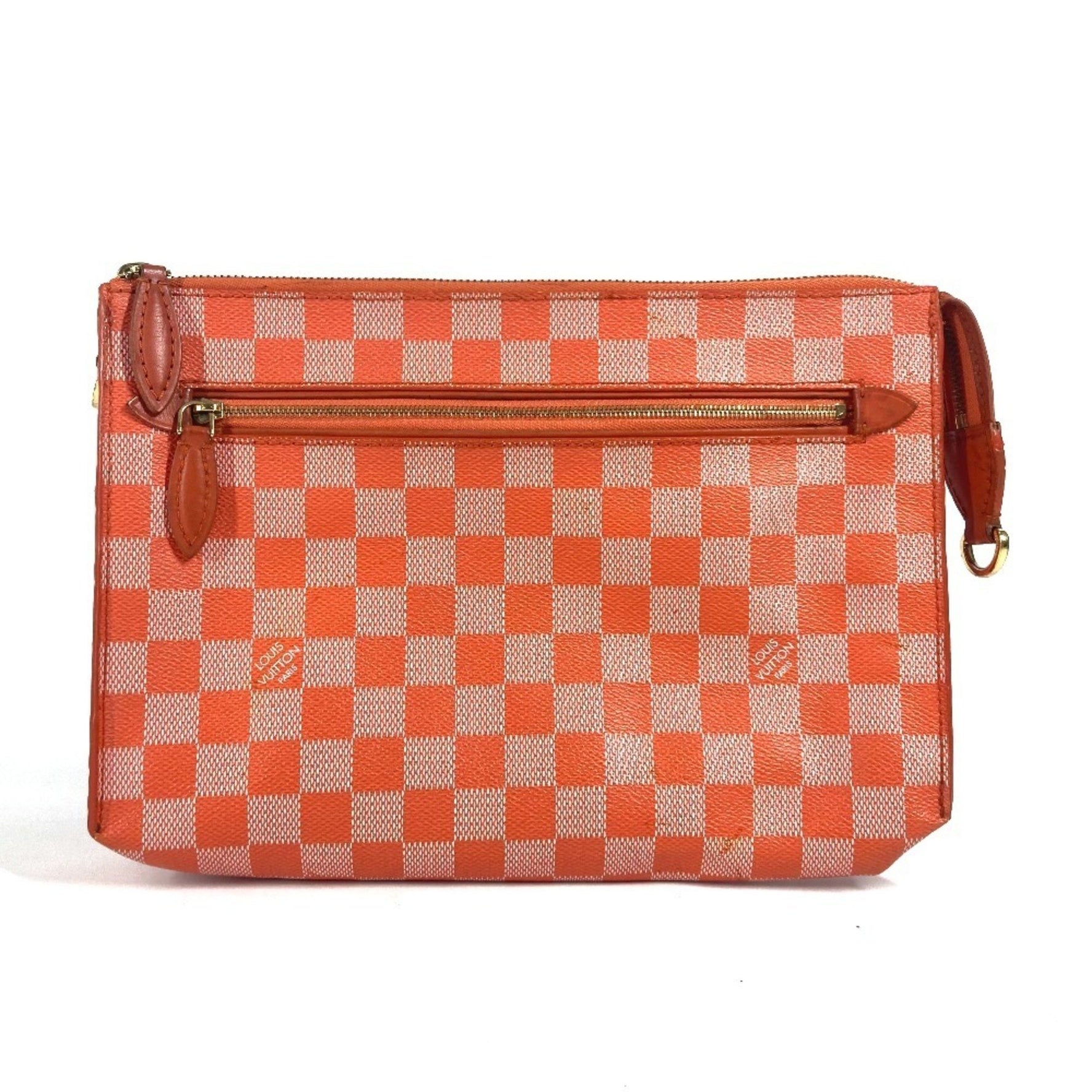 Louis Vuitton Damier Color Module Bag, Clutch Pouch, Shoulder Canvas, Pimon Orange
