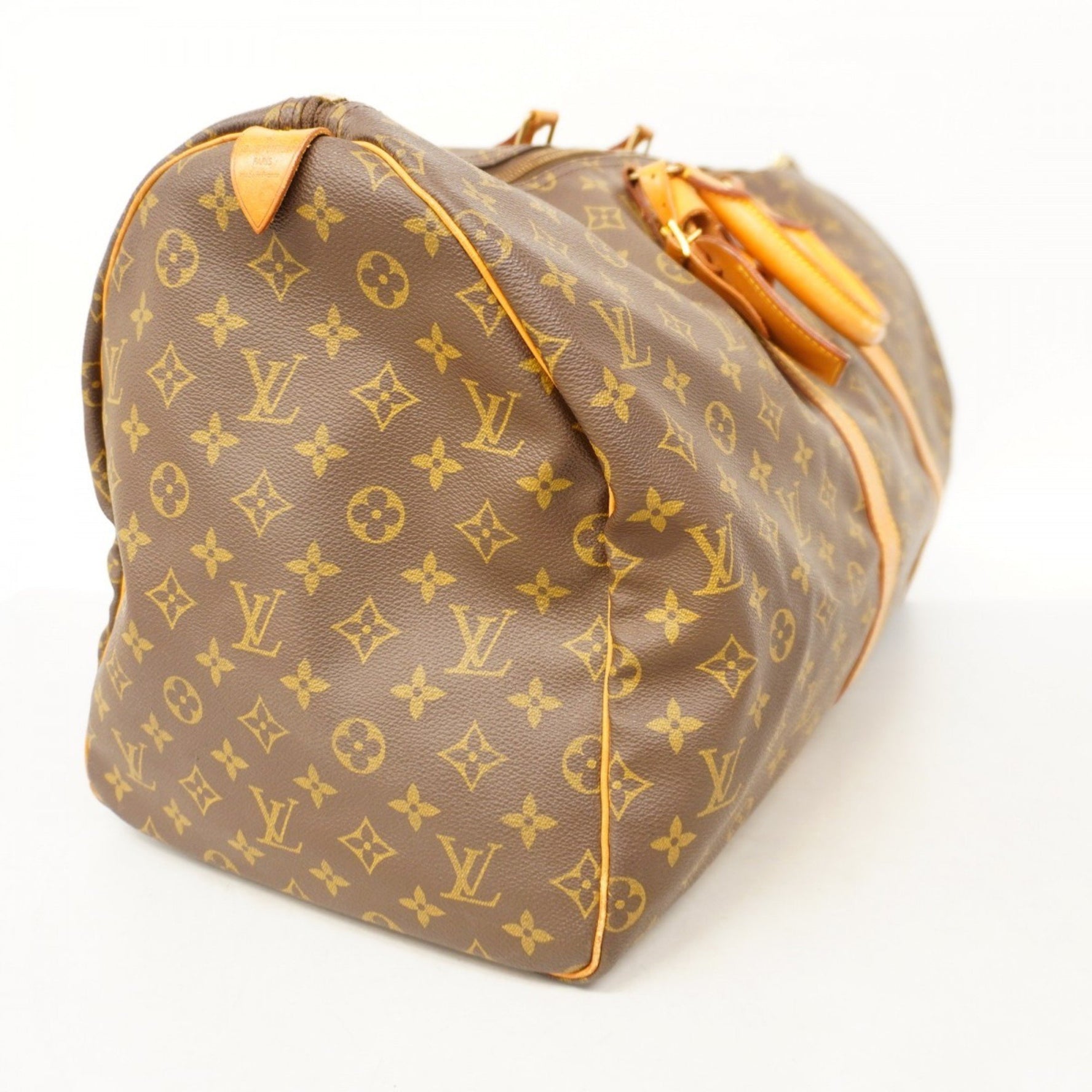 Louis Vuitton Monogram Keepall 55 Boston Bag Brown Men's and Women's