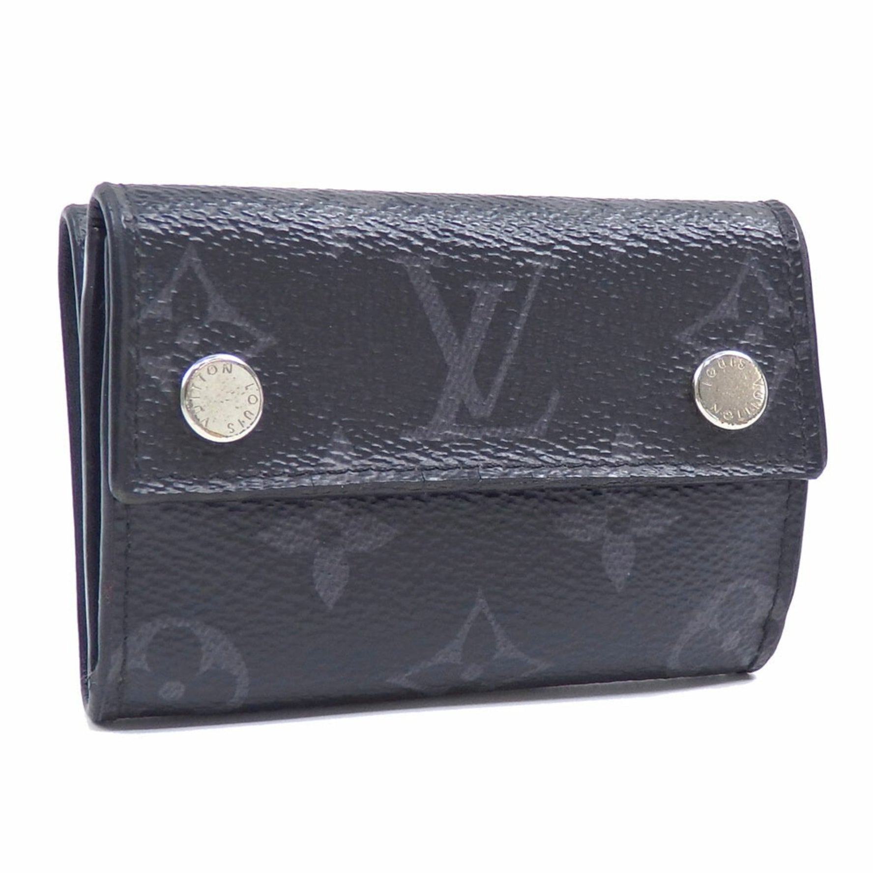 Louis Vuitton Tri-fold Wallet Monogram Eclipse Discovery Compact Men's M67630