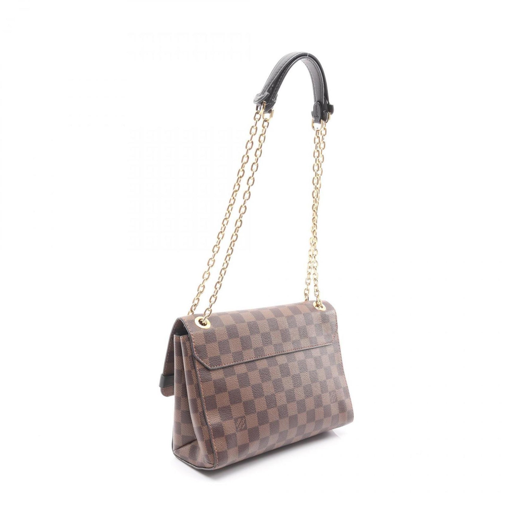 Louis Vuitton Vavin PM Shoulder Bag, Coated Canvas, Leather, Damier, Brown, Ivory, Black