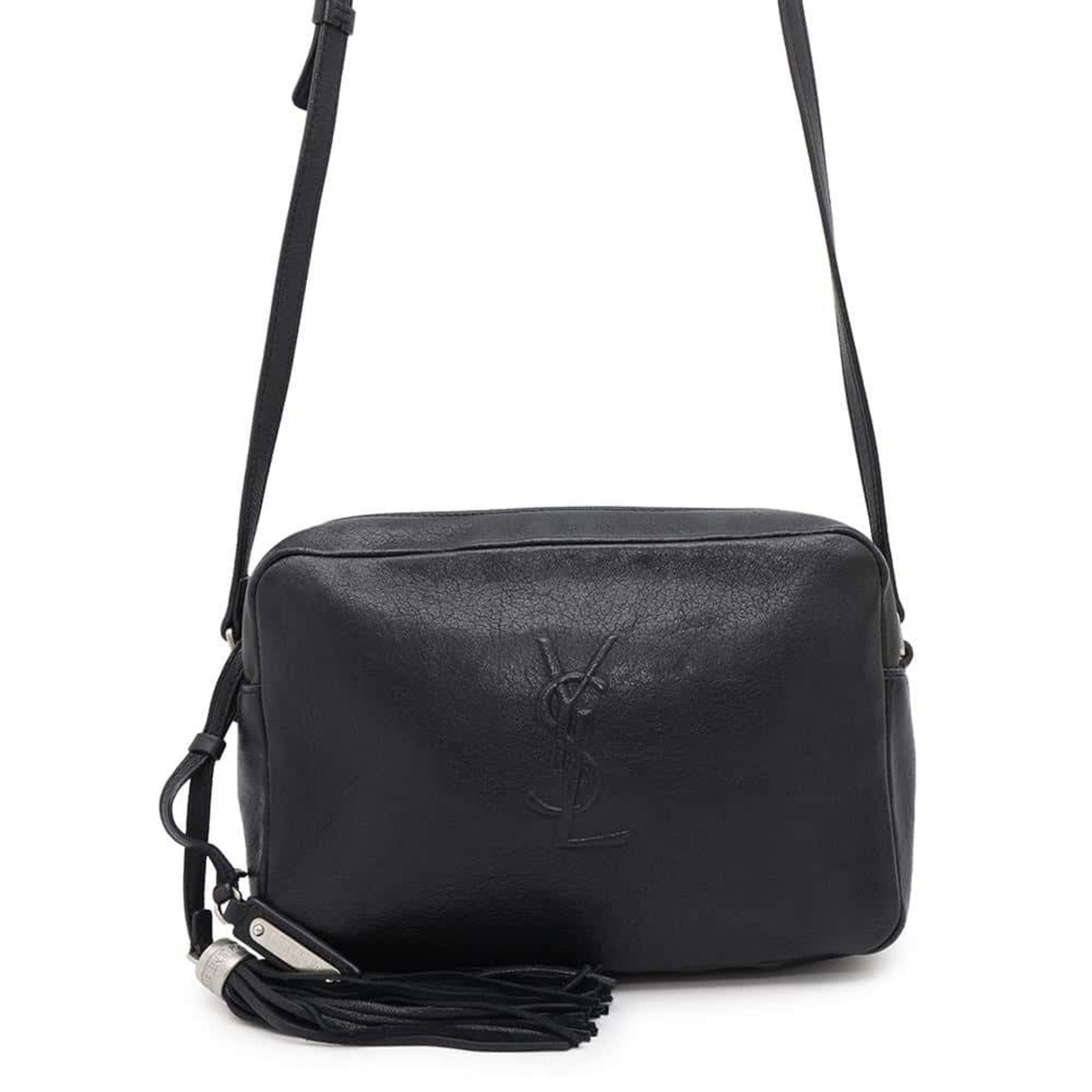 Saint Laurent Shoulder Bag Lou Camera SAINT LAURENT PARIS Tassel Black