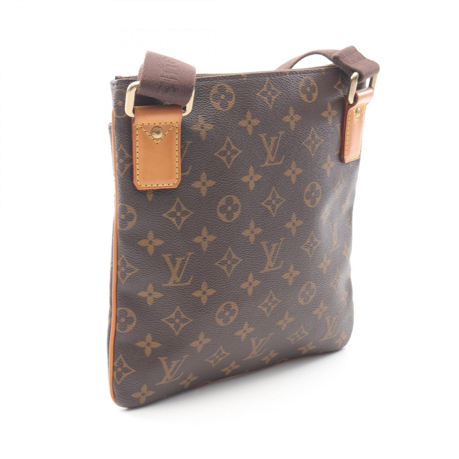 Louis Vuitton Valmy Pochette Shoulder Bag in Coated Canvas and Leather with Monogram Design
