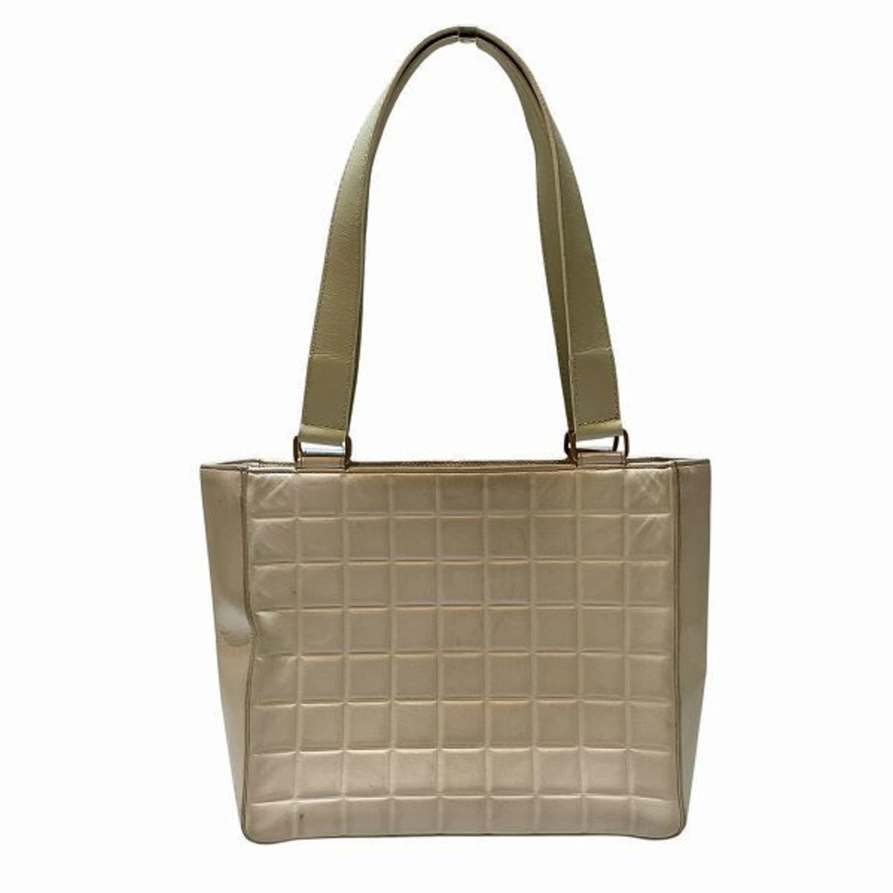 Chanel CHANEL Chocolate Bar Coco Mark Bag Shoulder Tote Women's
