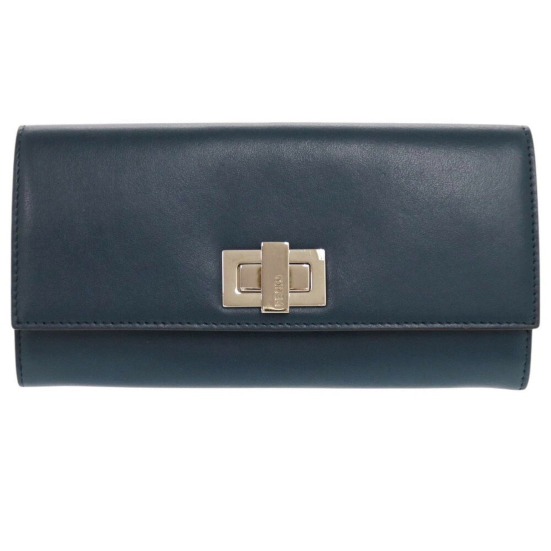 Like new Fendi Peekaboo Leather Long Wallet Bi-fold