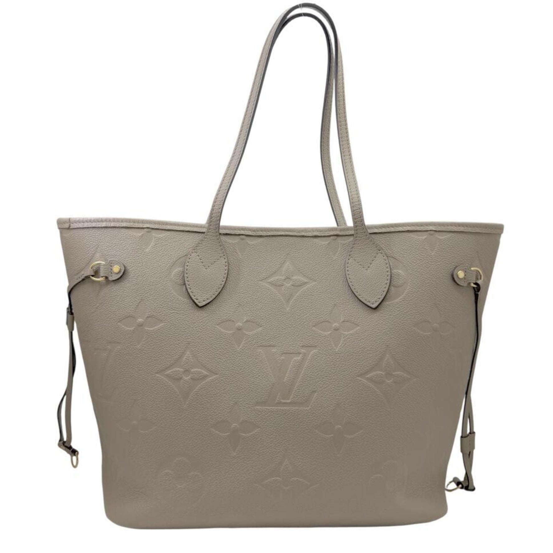 LOUIS VUITTON Monogram Empreinte Neverfull MM Tourterelle Tote Bag