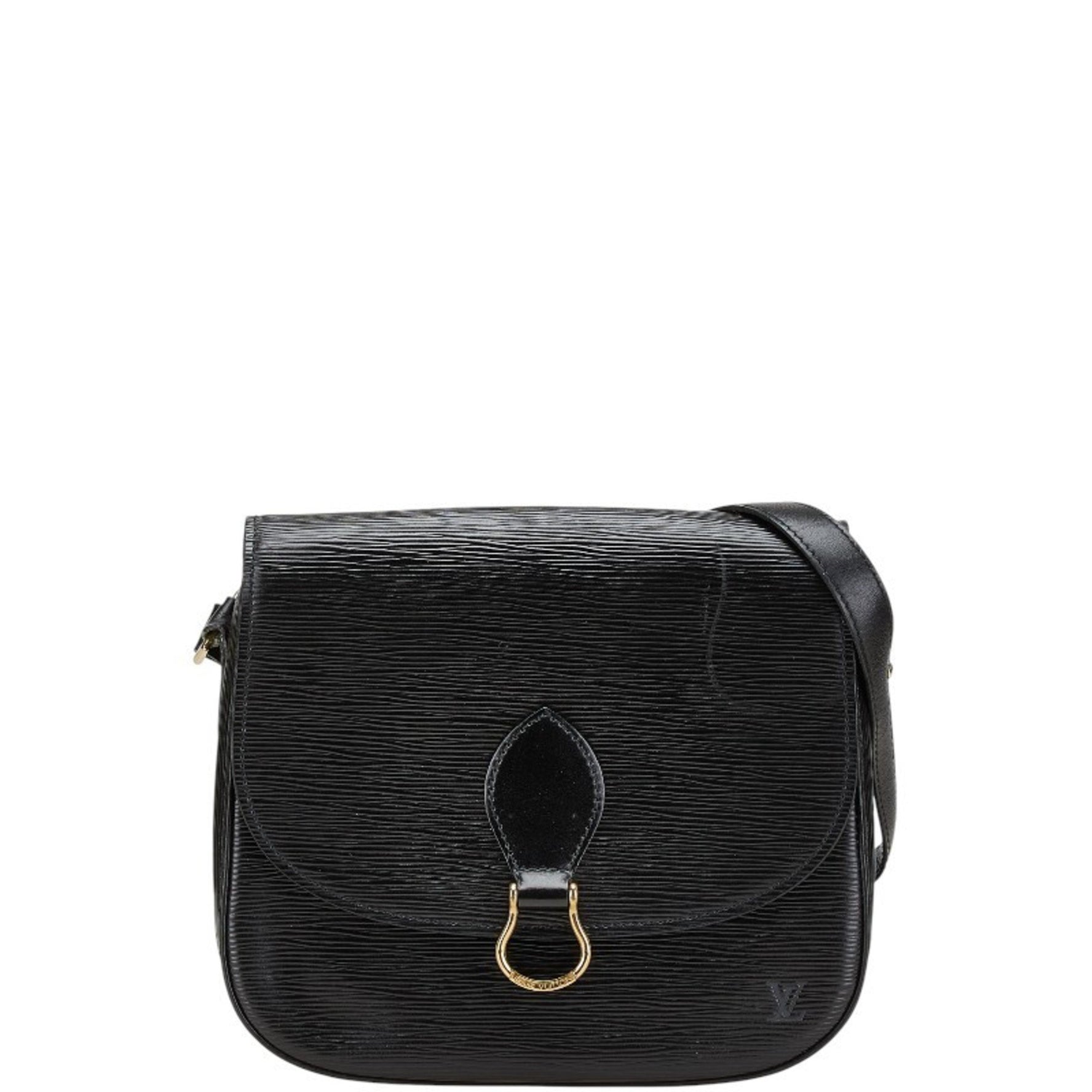 Louis Vuitton Epi Saint-Cloud Crossbody Shoulder Bag Noir Black Leather