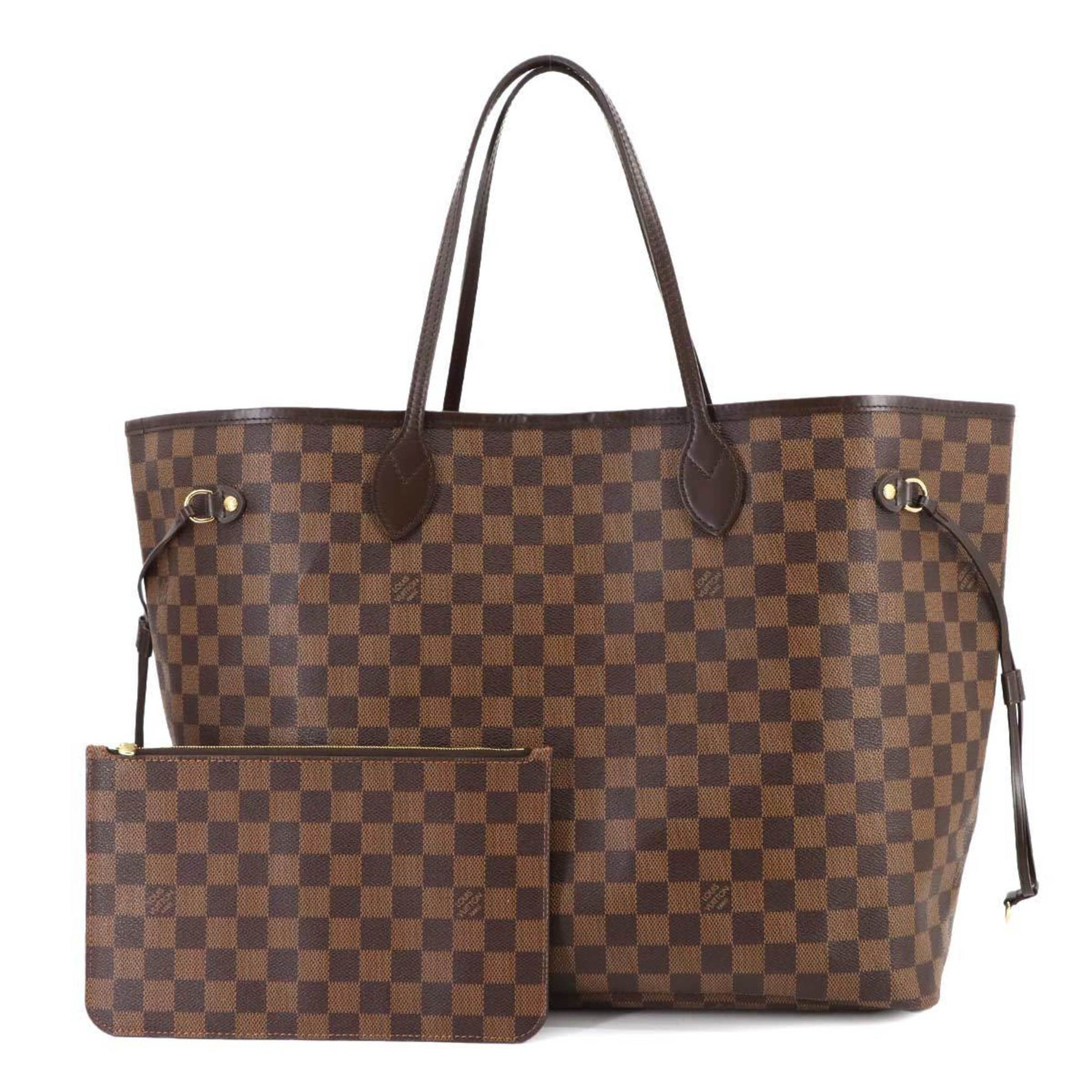 Louis Vuitton Damier Neverfull GM Tote Bag, Ebene Cerise, Gold Hardware