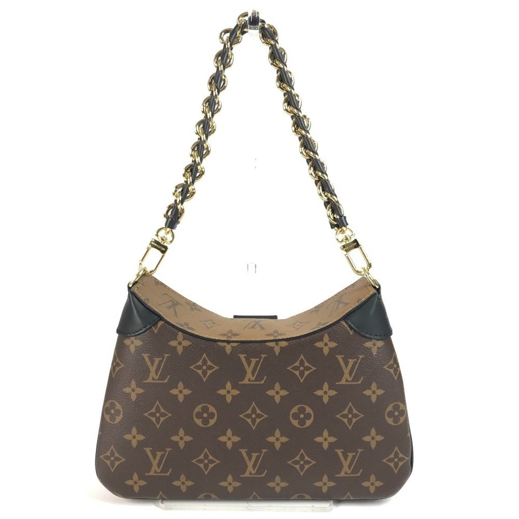 LOUIS VUITTON Monogram Reverse Tweeny Chain Shoulder Bag in Canvas/Monogram Canvas, Brown, Like New