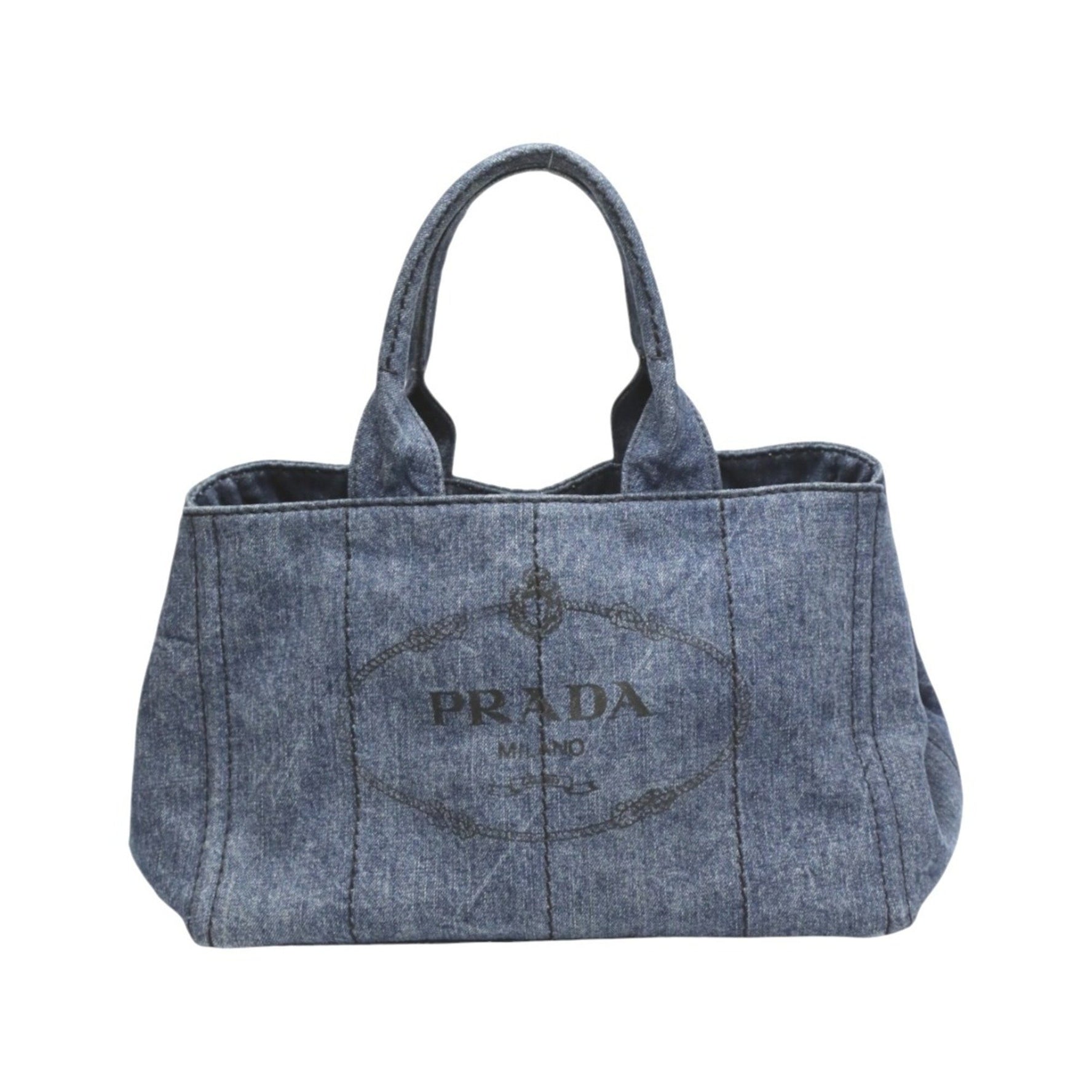 PRADA Tote Bag Canapa Denim 1BG439 Blue