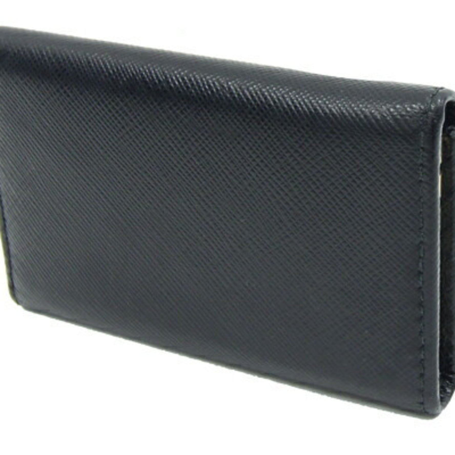 Prada 6-Key Case 1PG222 Black Leather Key Ribbon Women's PRADA