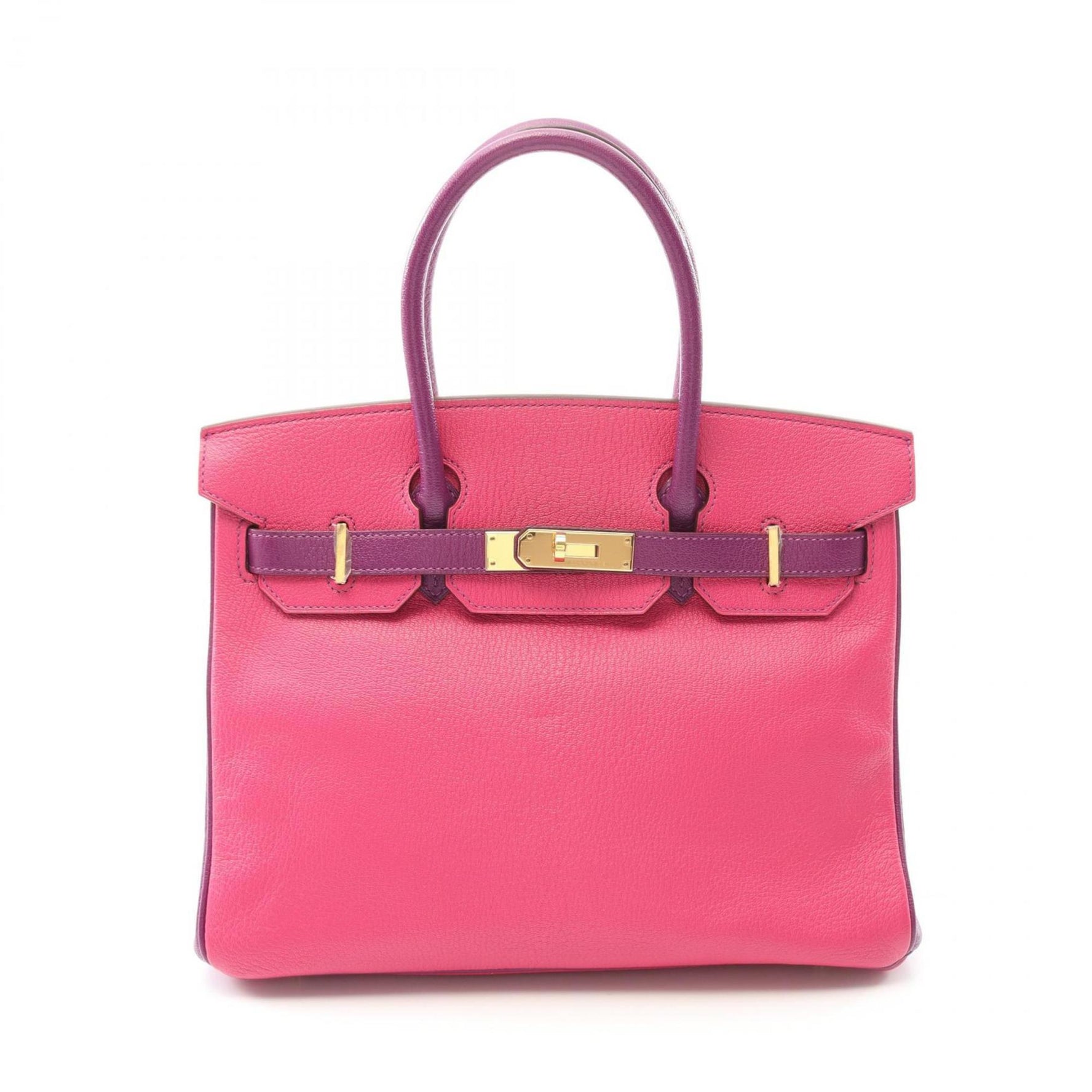 Hermes HERMES Birkin 30 Rose Shocking Anemone Handbag Chevre Women's Pink Purple