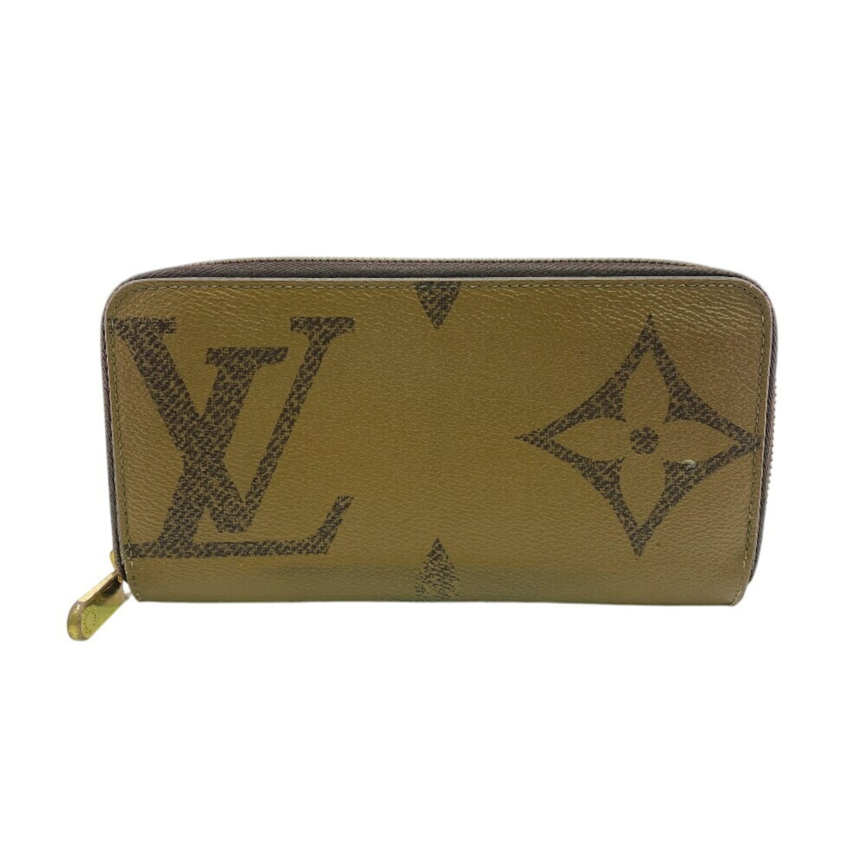 LOUIS VUITTON Zippy Wallet Giant Monogram Reverse Long Beige