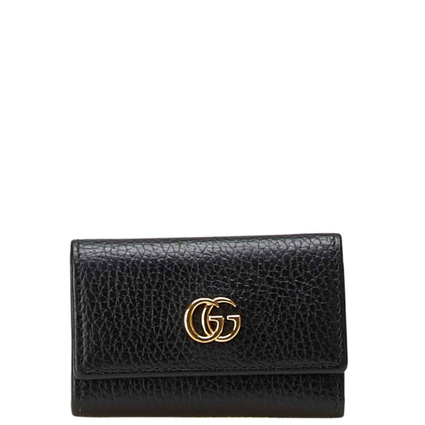 Gucci Petit Marmont Double G Key Case Leather