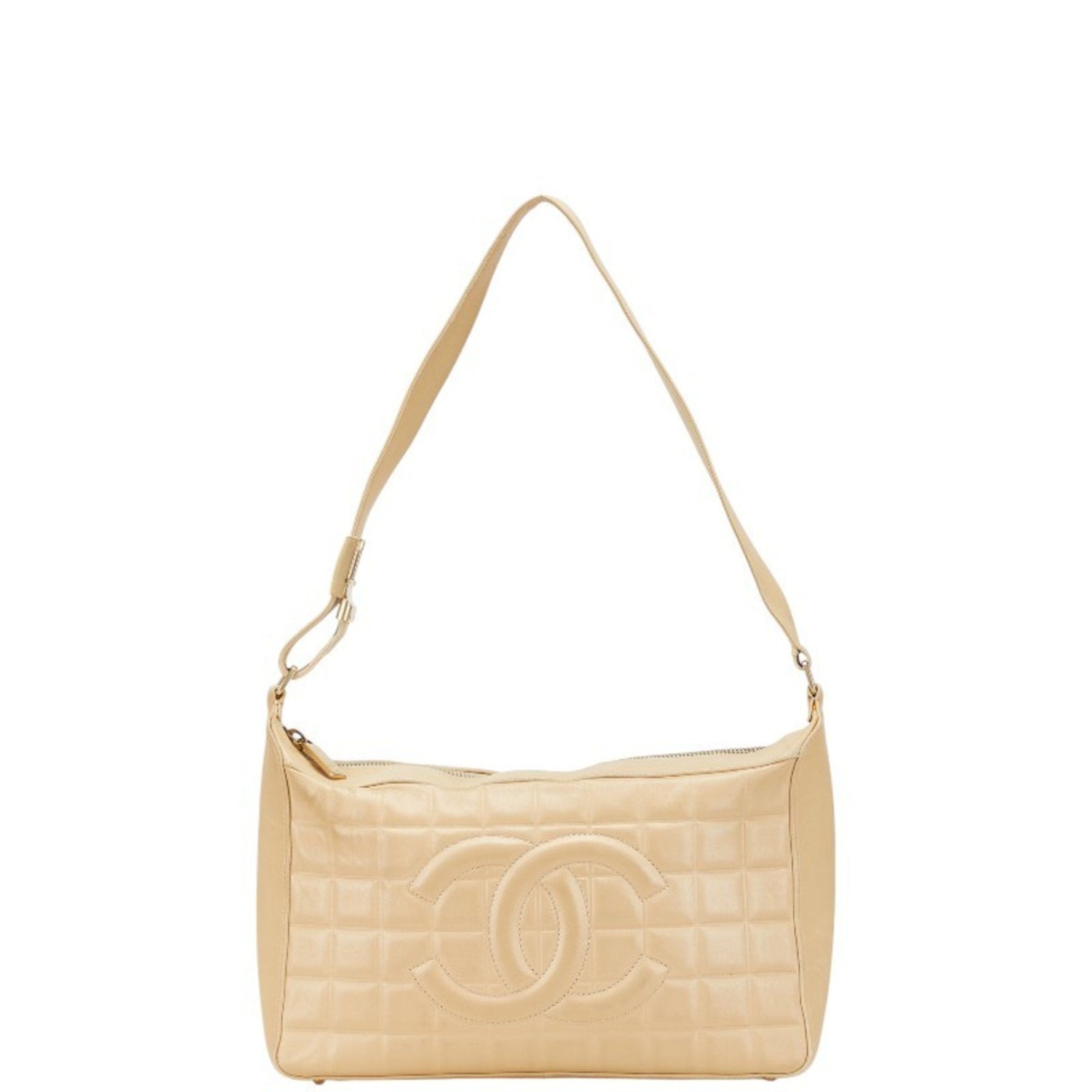 CHANEL Chocobar Coco Mark Shoulder Bag, Leather