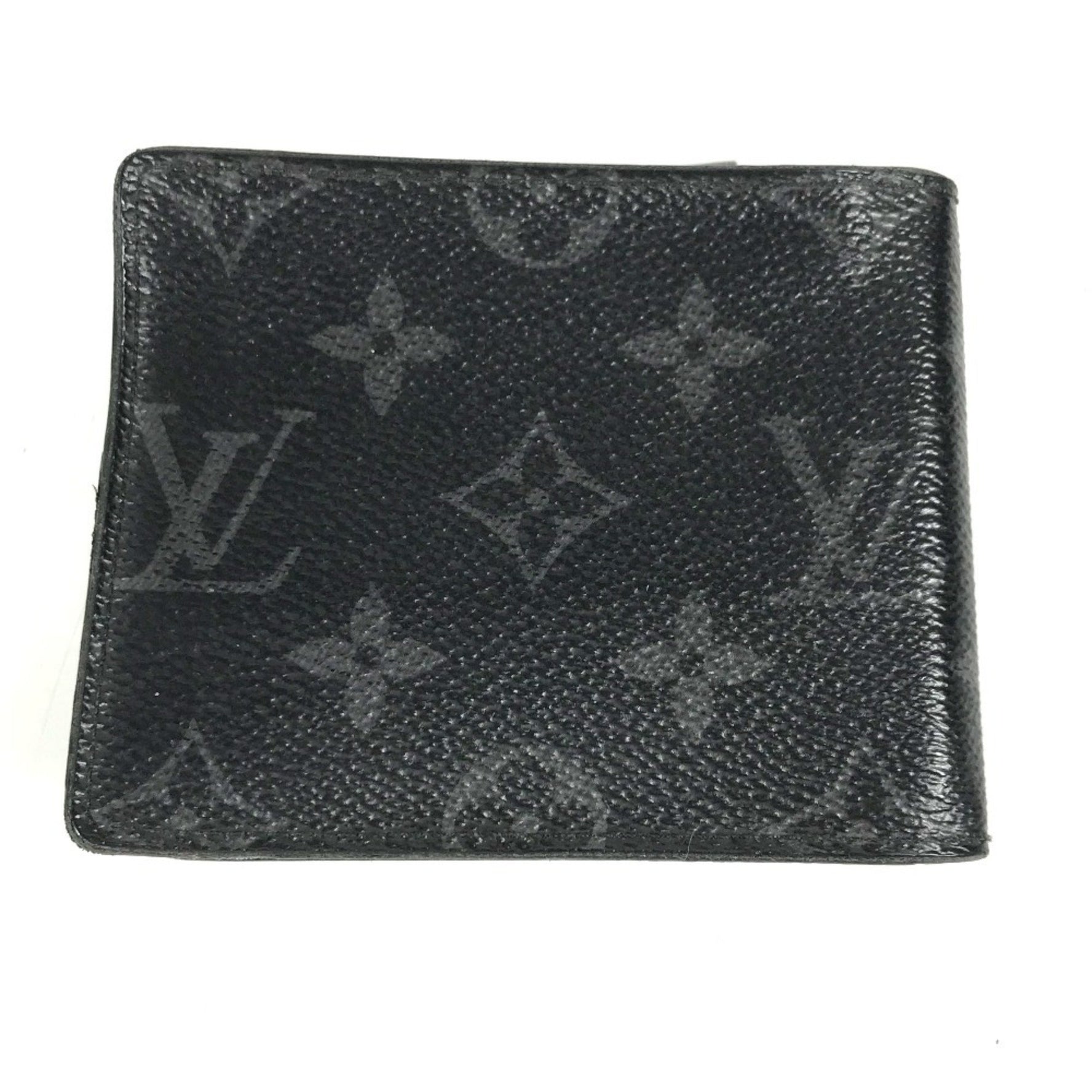LOUIS VUITTON M62480 Monogram Eclipse Portefeuille Pans, Compact Wallet with Money Clip, Bifold Wallet, Canvas, Men's, Black
