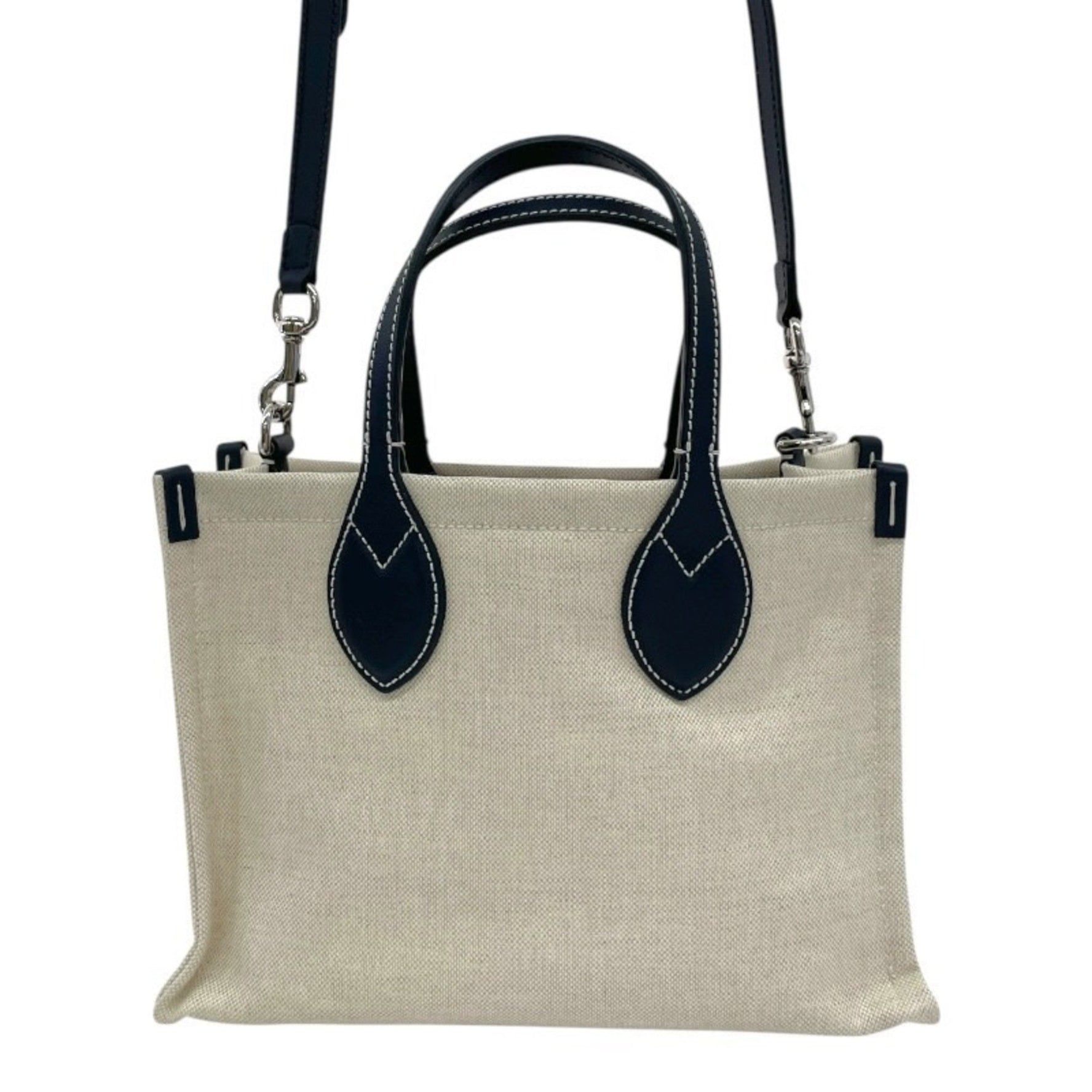 GUCCI Print Mini Tote Canvas Handbag, Women's, 2-Way, with Pouch, Shoulder Strap, Navy