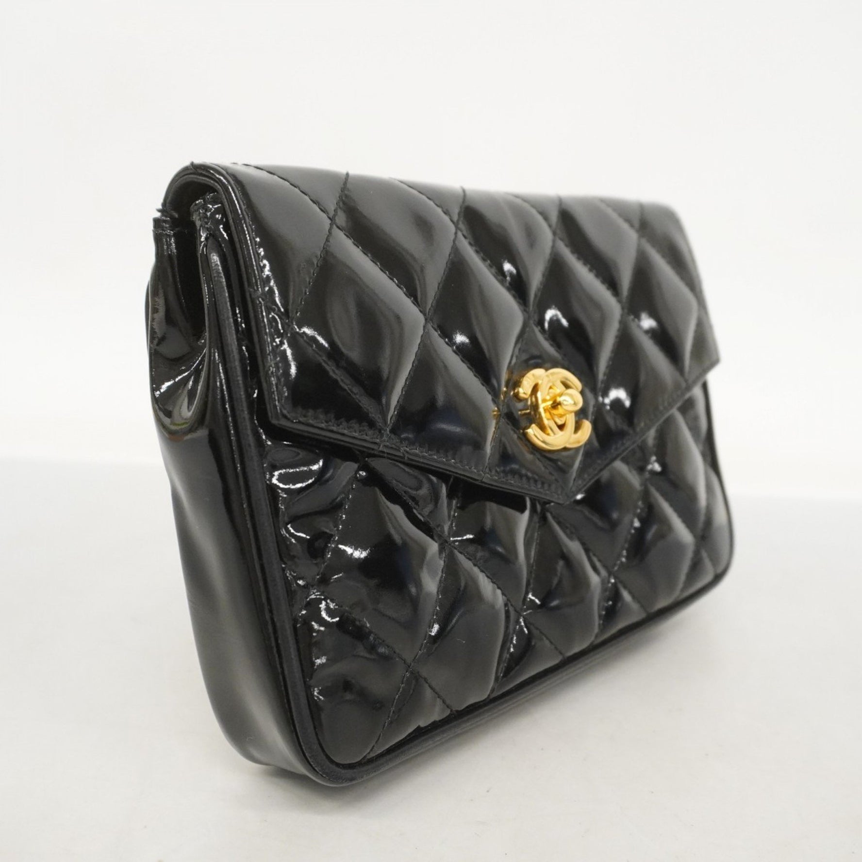 Chanel Matelasse Pouch in Patent Leather