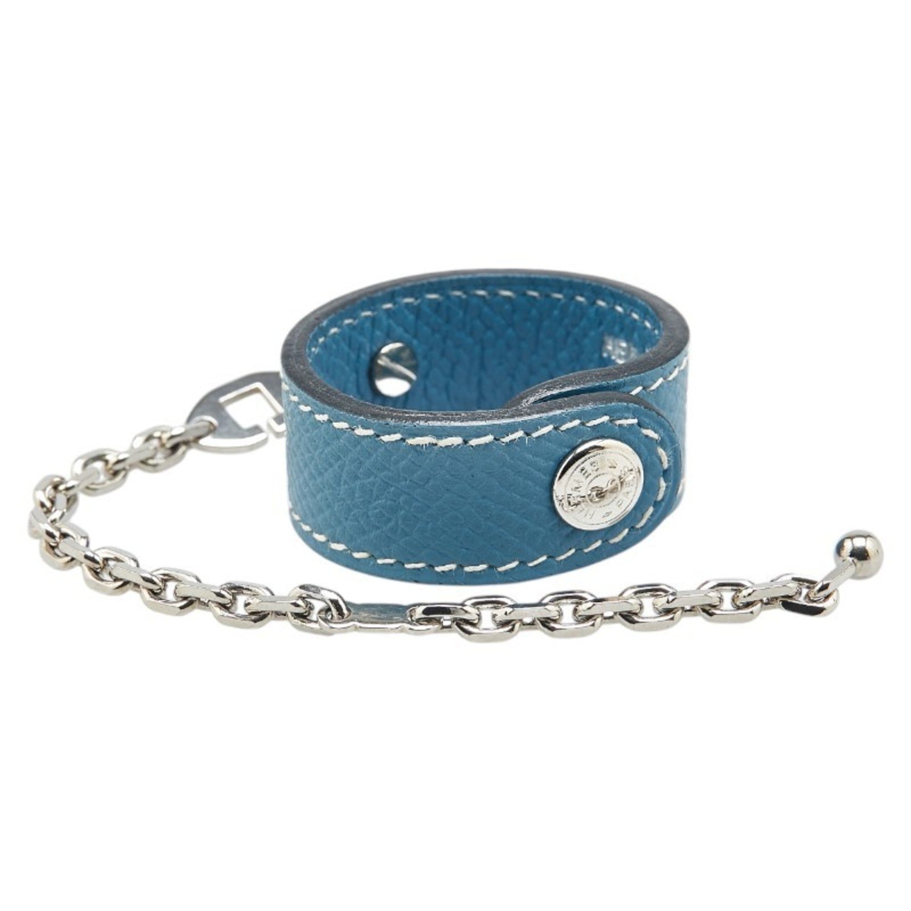 Hermes Serie Glove Holder Blue Jean Gold Epsom Leather Women's HERMES