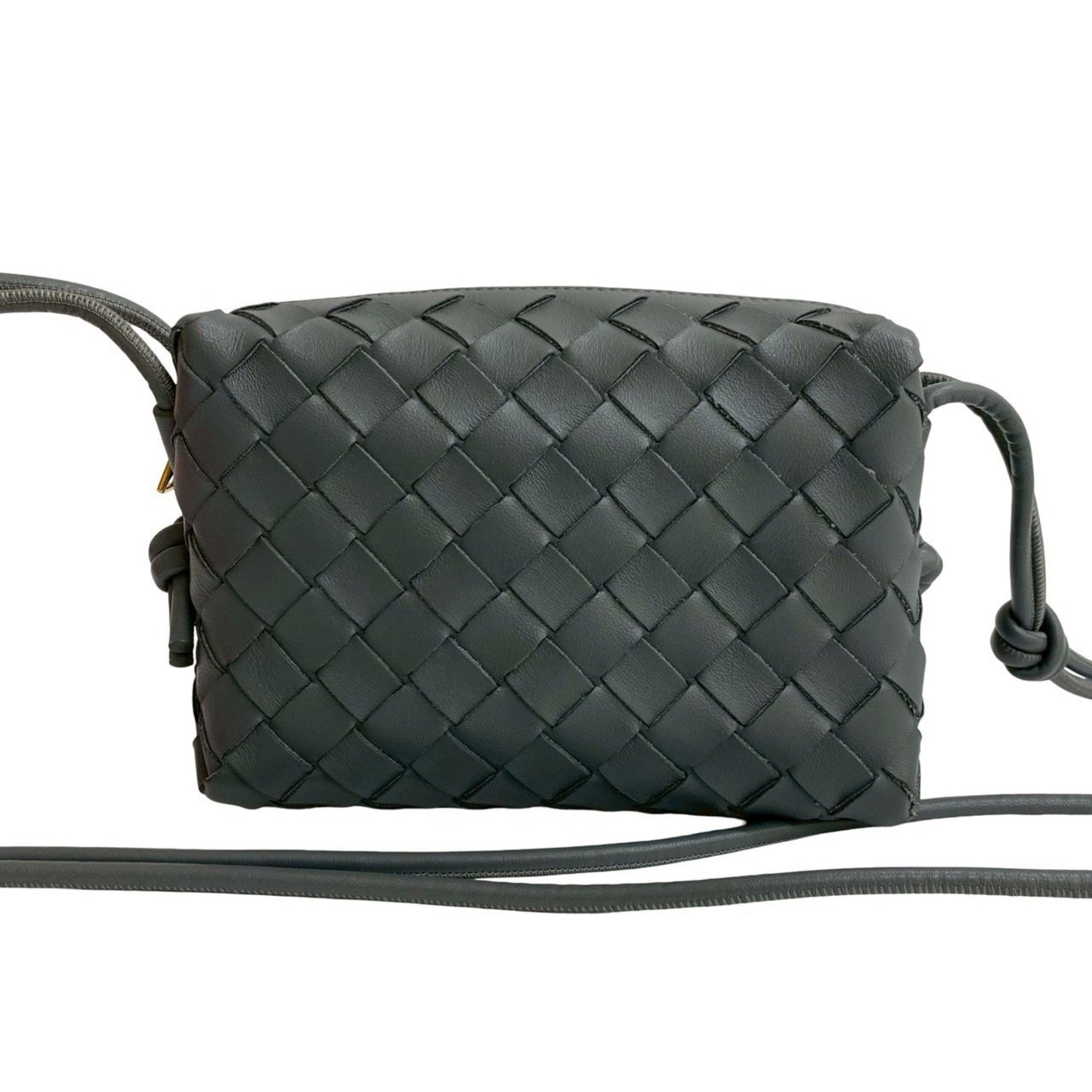 BOTTEGA VENETA Mini Loop Intrecciato Leather Shoulder Bag/Pochette
