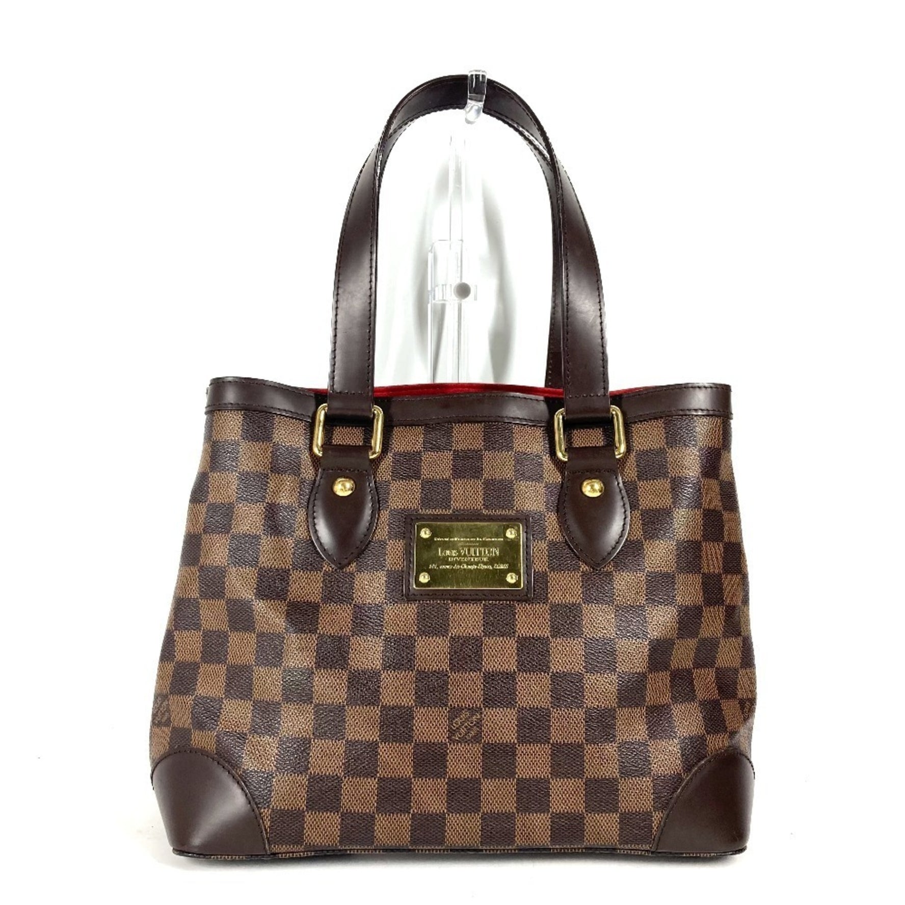 Louis Vuitton Damier Hampstead PM Shoulder Bag, Handbag, Tote Canvas, Ebene, Brown