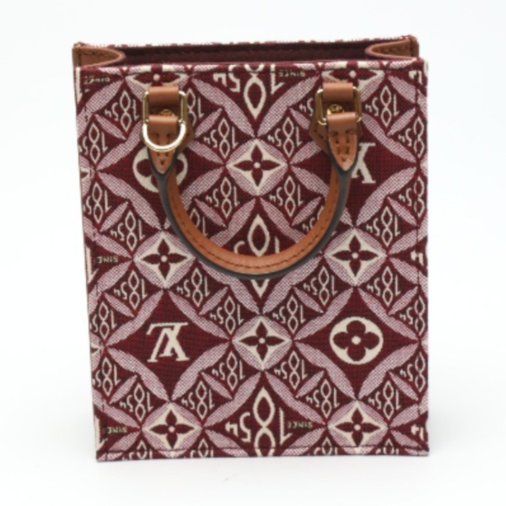 Louis Vuitton Petit Sac Pla Jacquard Leather Monogram Red Shoulder Bag LV