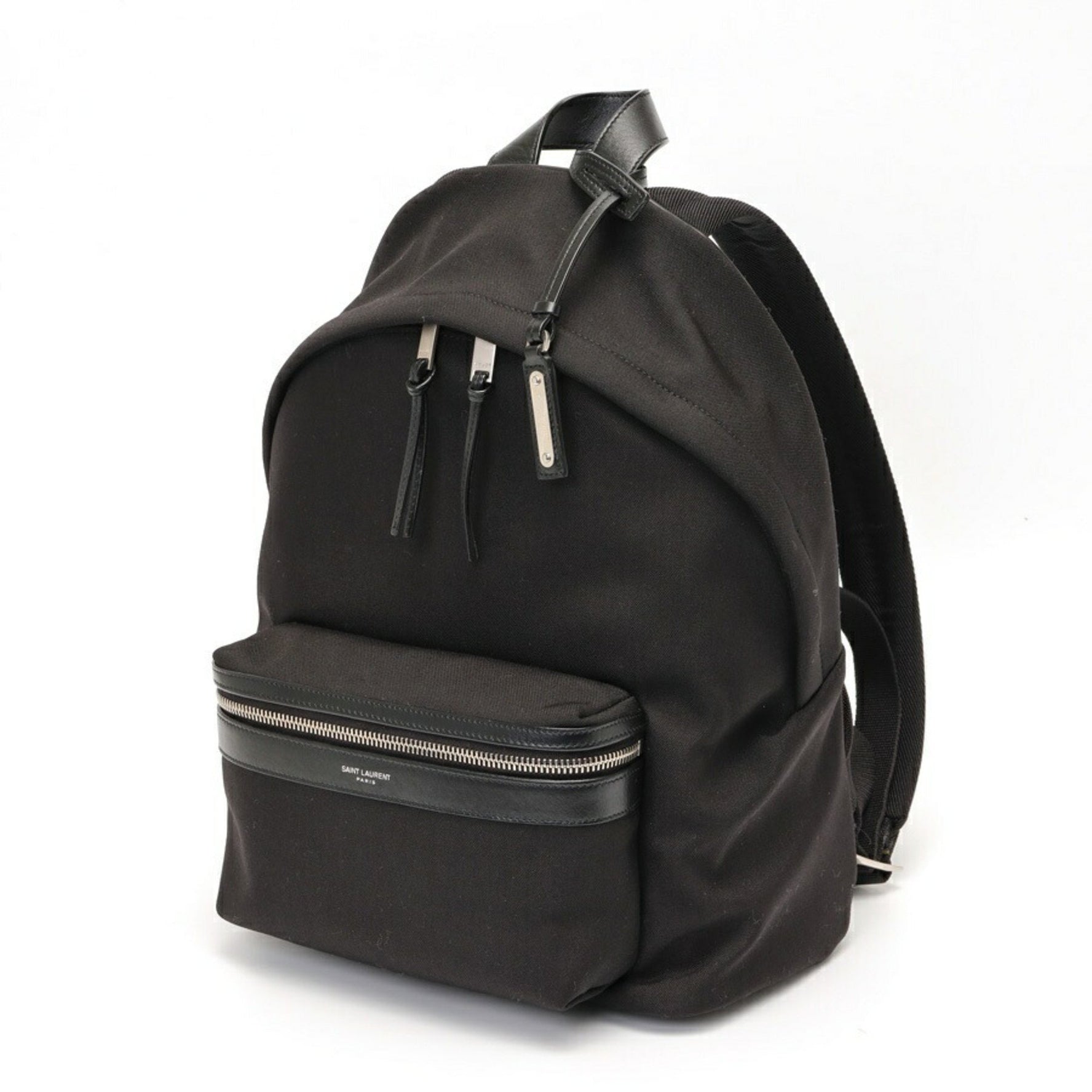 Saint Laurent SAINT LAURENT City Mini Backpack Nylon Black E-157770