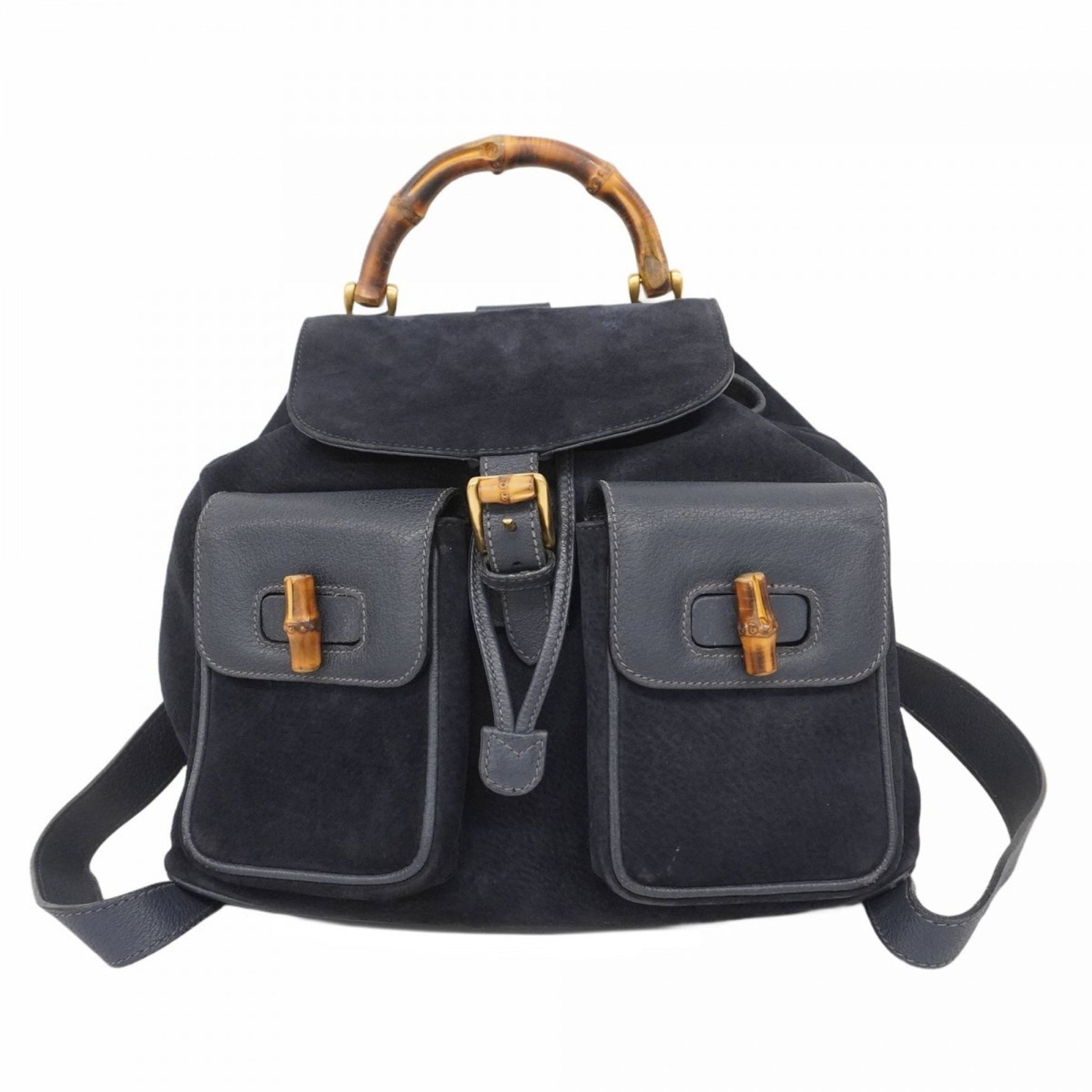 Gucci Bamboo Backpack 003 58 0016 in Suede