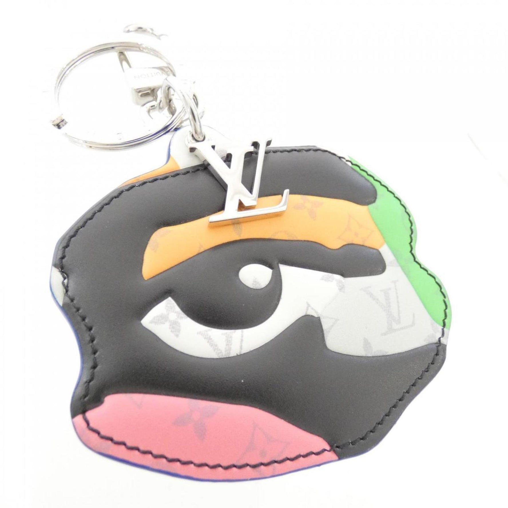 Louis Vuitton Monogram Keychain LV Portrait M01402 Keyring