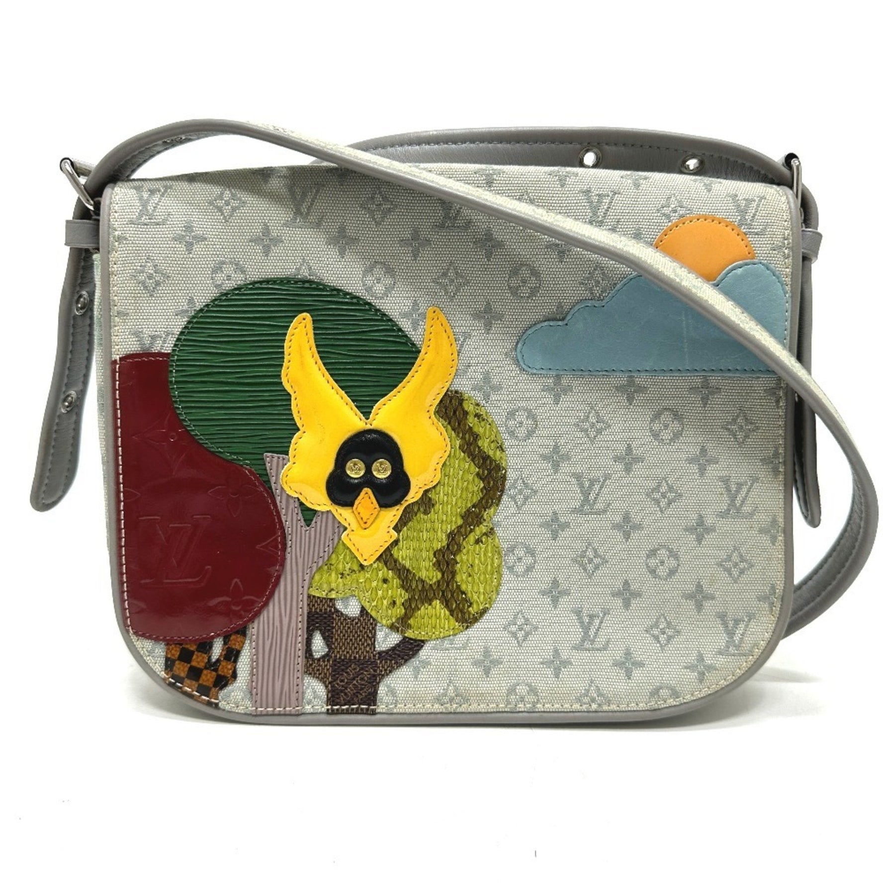 LOUIS VUITTON M92279 Monogram Mini Comte de Fay Musette Shoulder Bag in Canvas, Women's, Gray