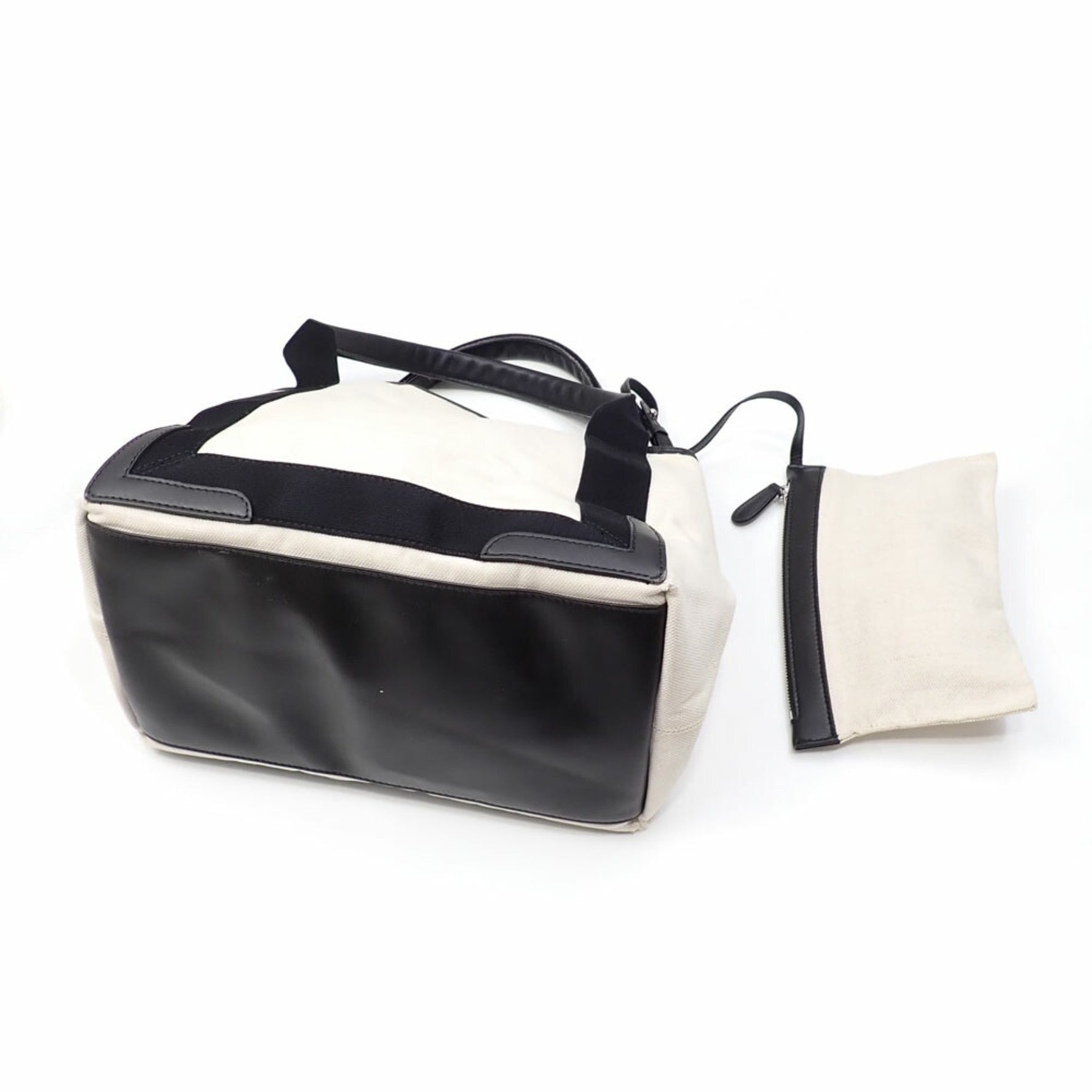 Balenciaga Tote Bag for Women, White, Canvas, Calf Leather, 339933, Hand