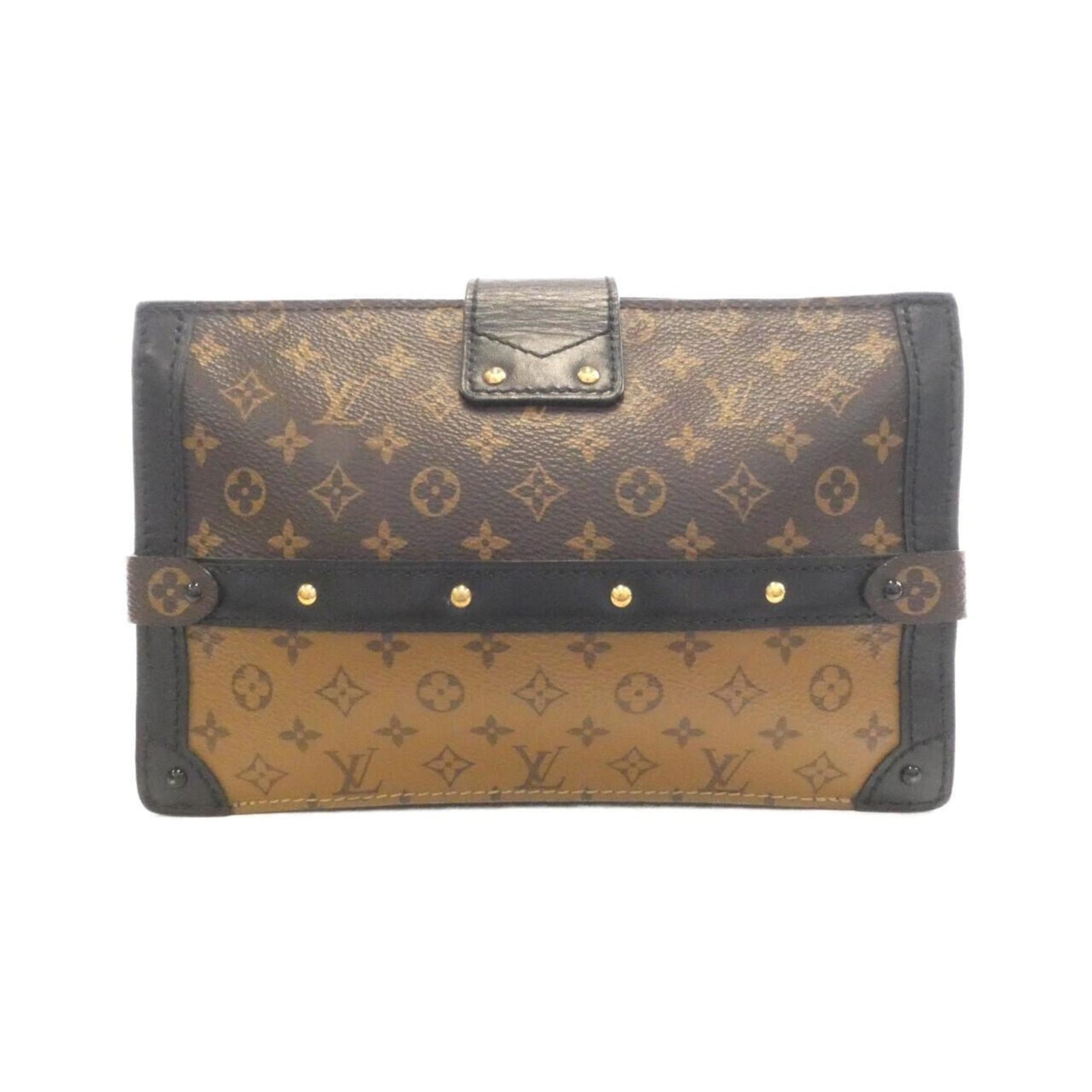 Louis Vuitton Monogram Reverse Trunk Clutch Shoulder Bag