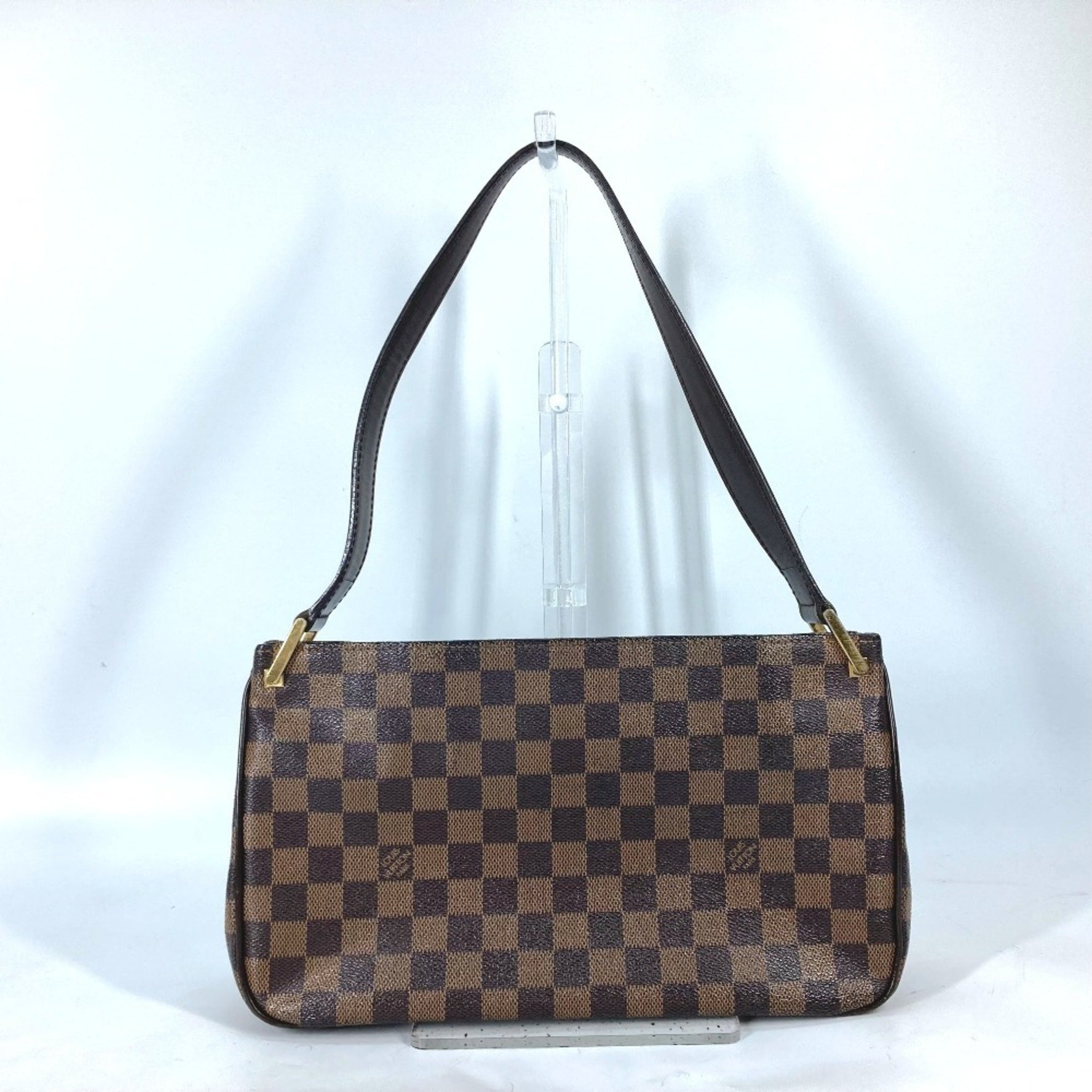 LOUIS VUITTON N51129 Damier Aubergine Shoulder Bag, Canvas, Women's, Ebene Brown