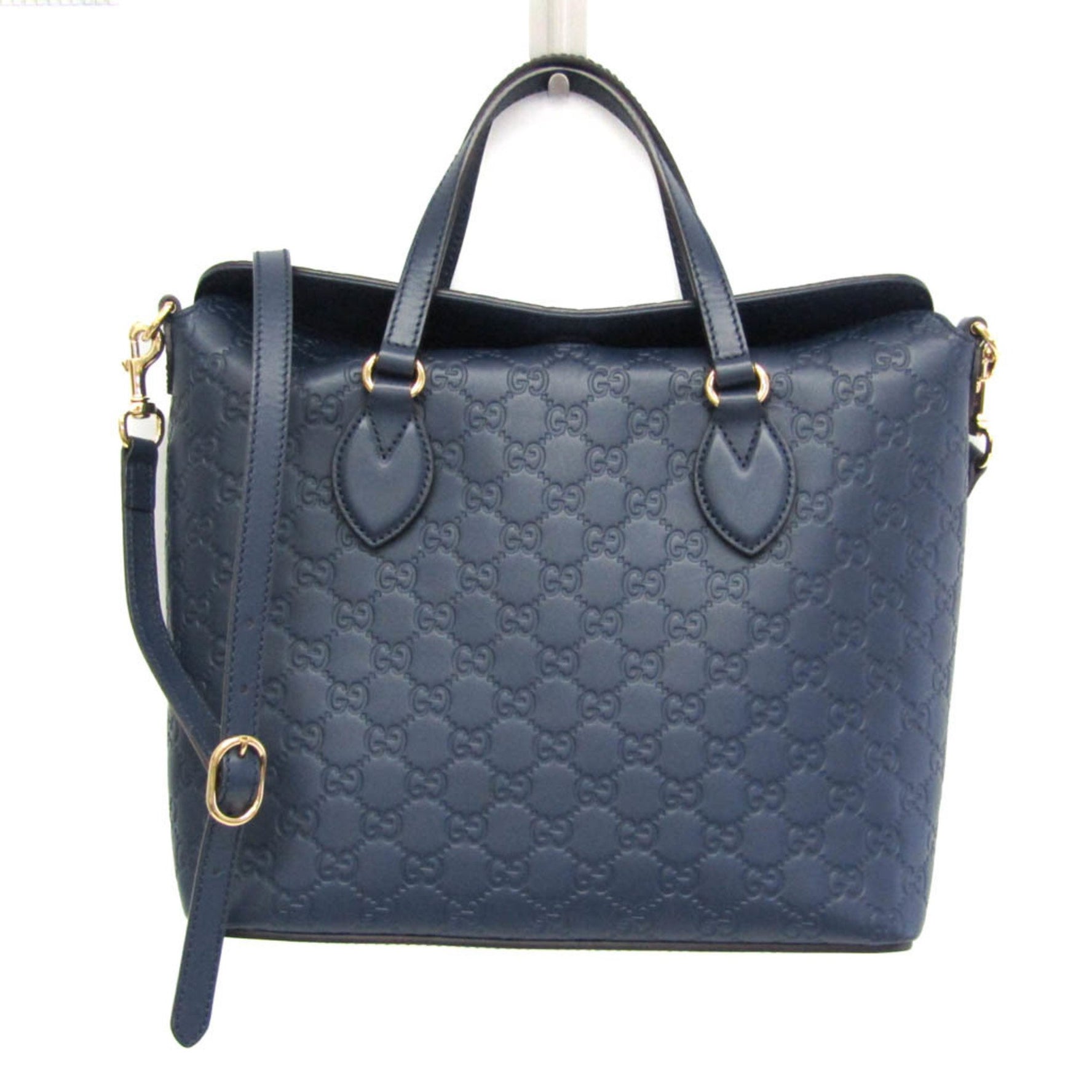 Gucci Guccissima Women's Leather Handbag,Shoulder Bag Blue