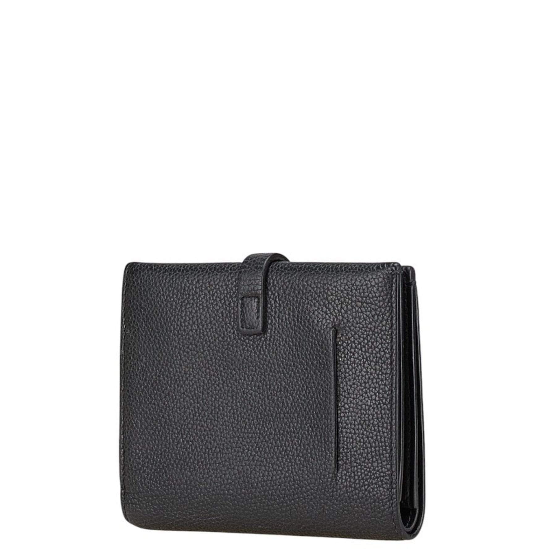 Burberry TB Bi-fold Wallet Black Leather Women's BURBERRY