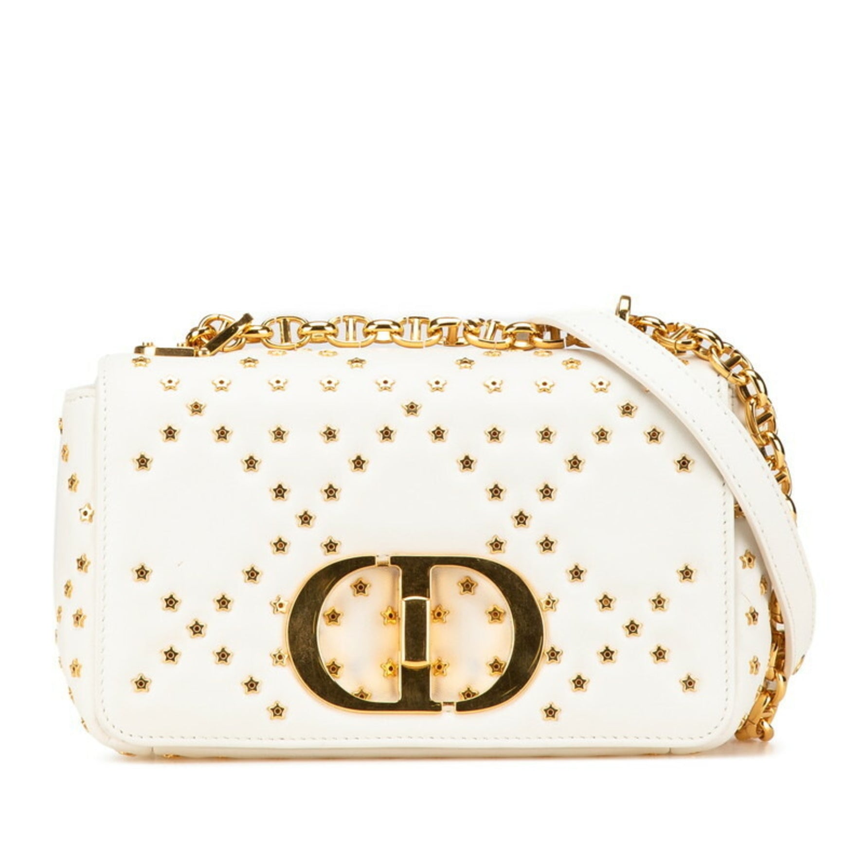 Christian Dior Caro Lucky Star Chain Shoulder Bag Calfskin