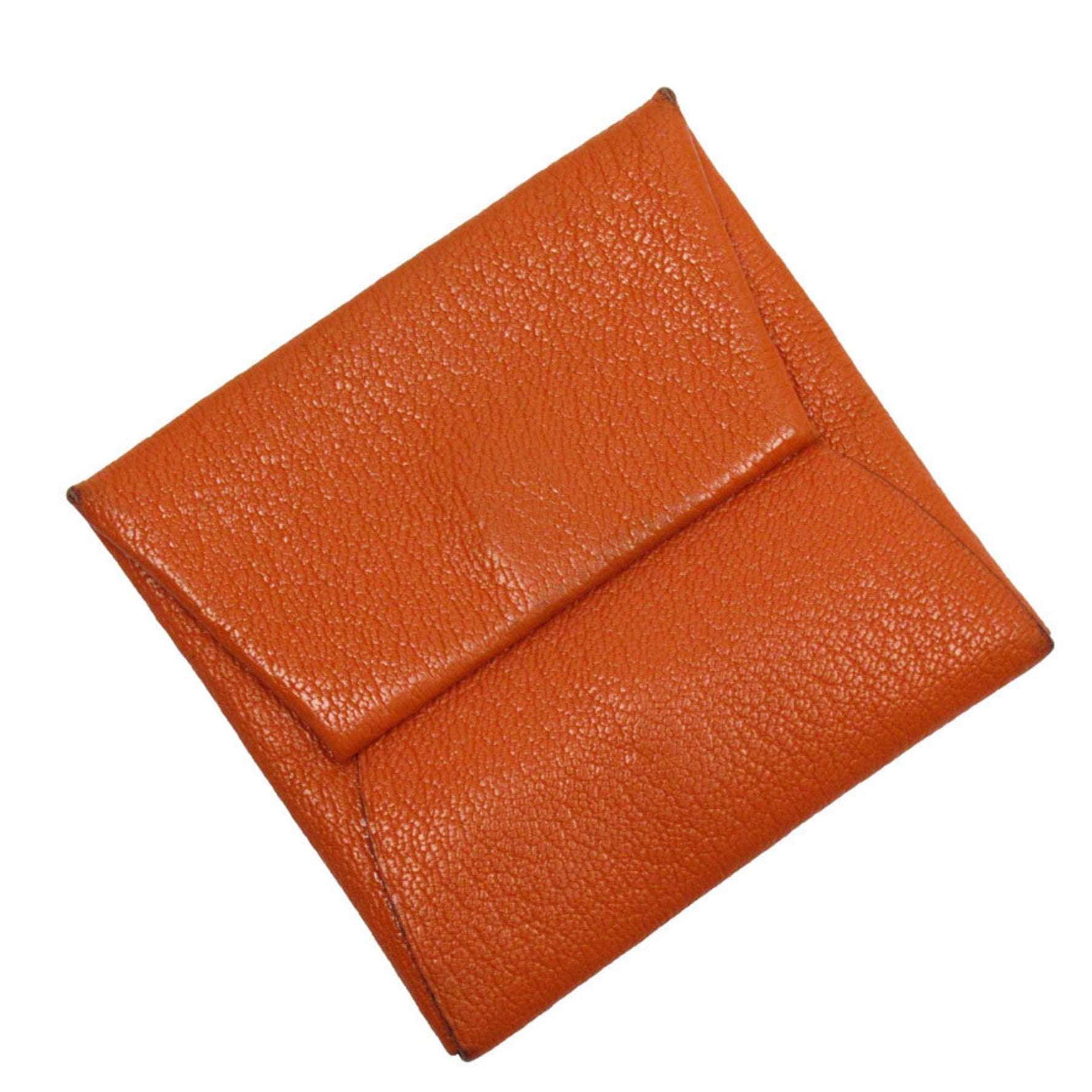 Hermes HERMES Wallet/Coin Case Bastia Chevre Mysore Orange Men's Women's t19195a